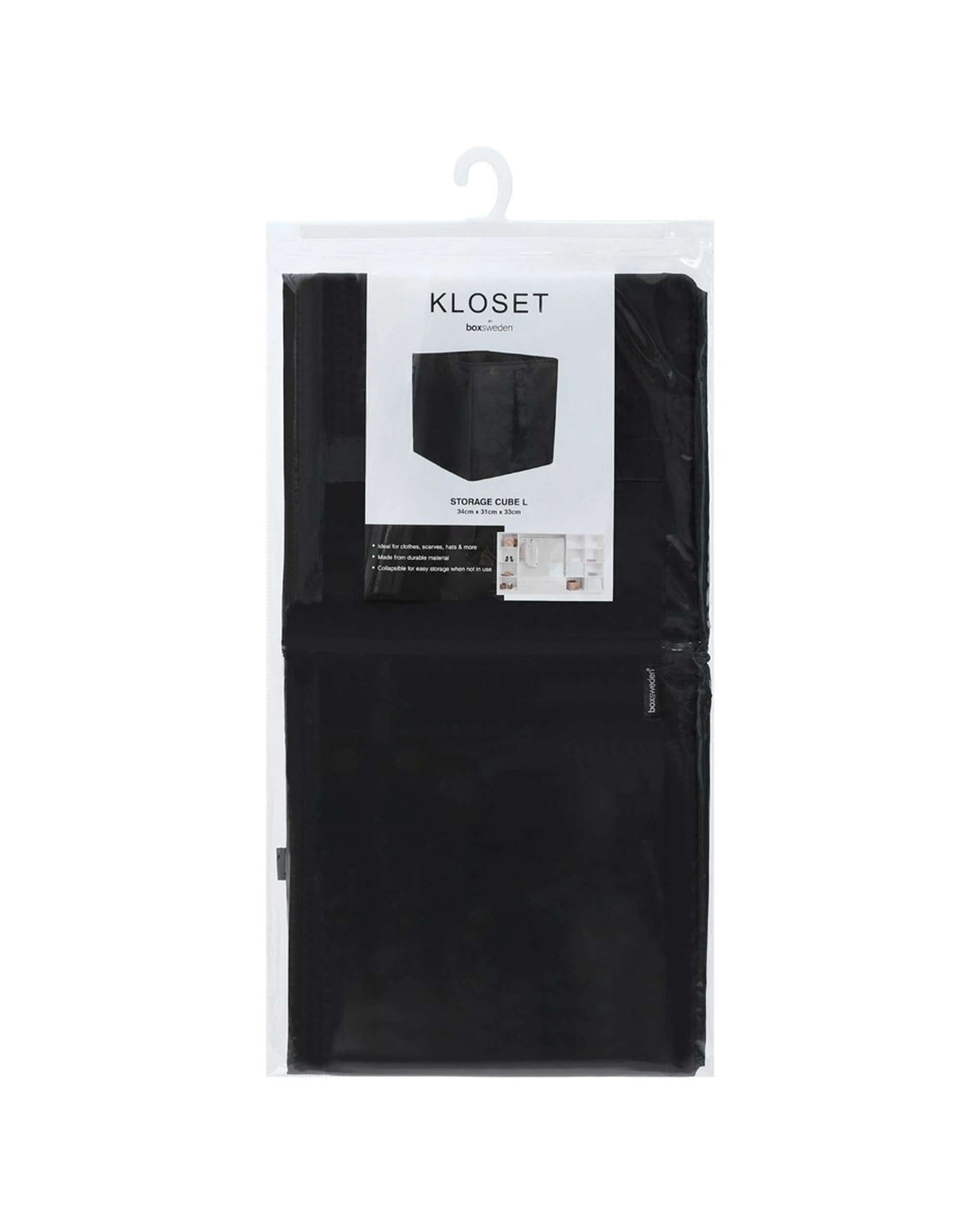 3 Boxsweden Kloset Collapsible Storage Cube Large 34x33cm - Black, 3 of 4