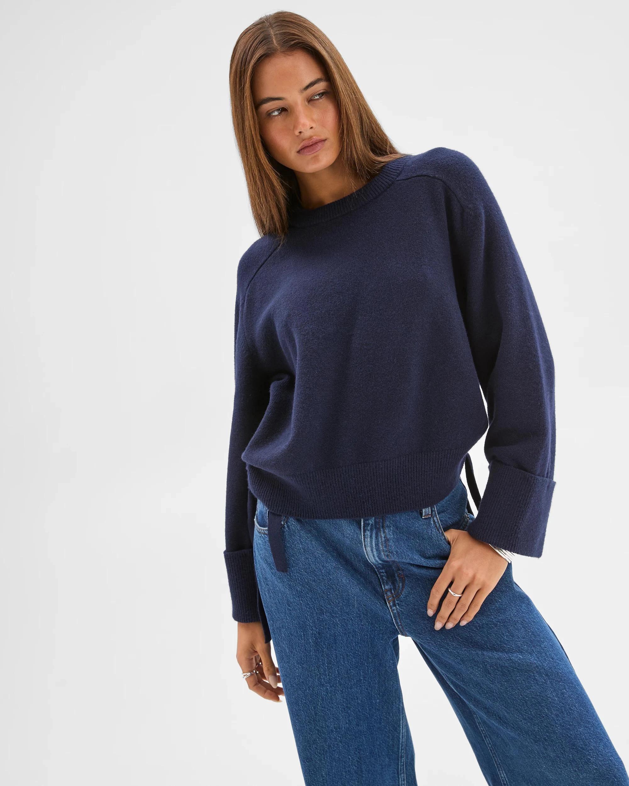 7 Lily Loves Gathered Detail Jumper INK BLUE, 7 of 9