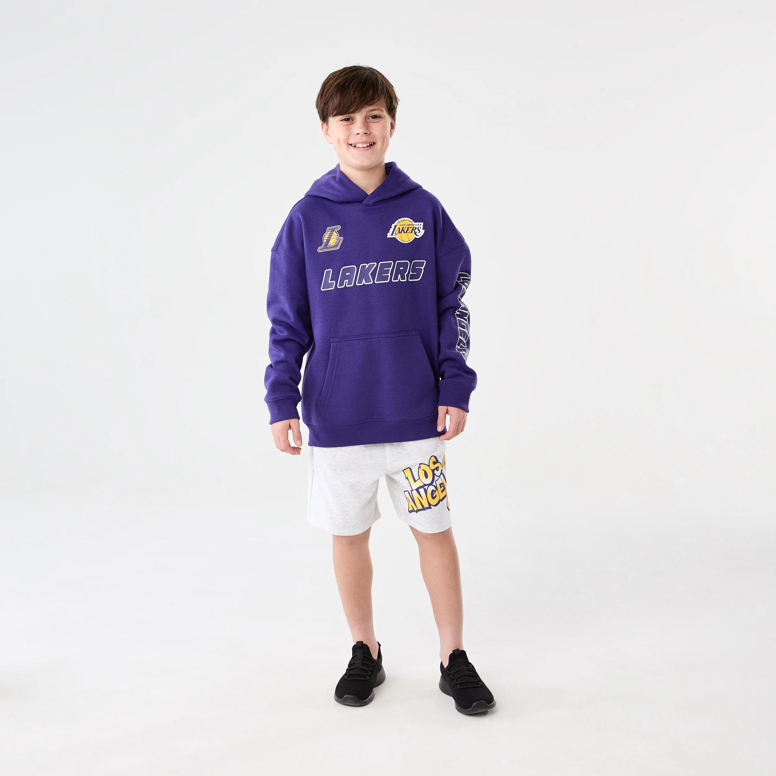 8 Official NBA Kids Hoodie PUPLE LAKERS HOODIE, 8 of 9