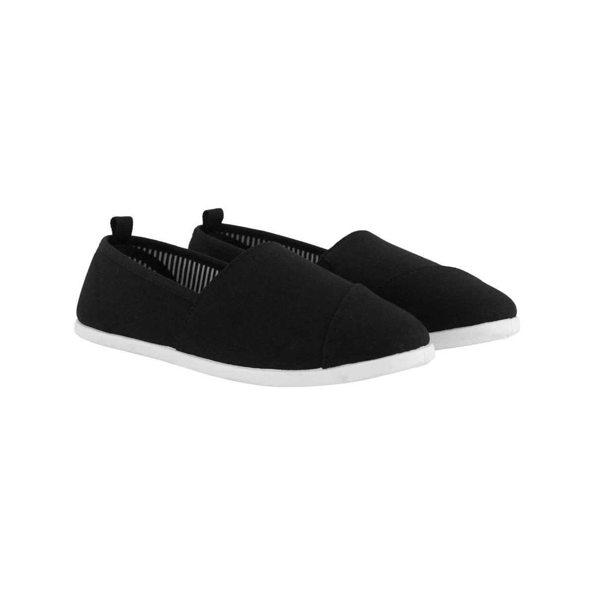 2 Canvas Slip On Sneakers BLACK WHITE, 2 of 5