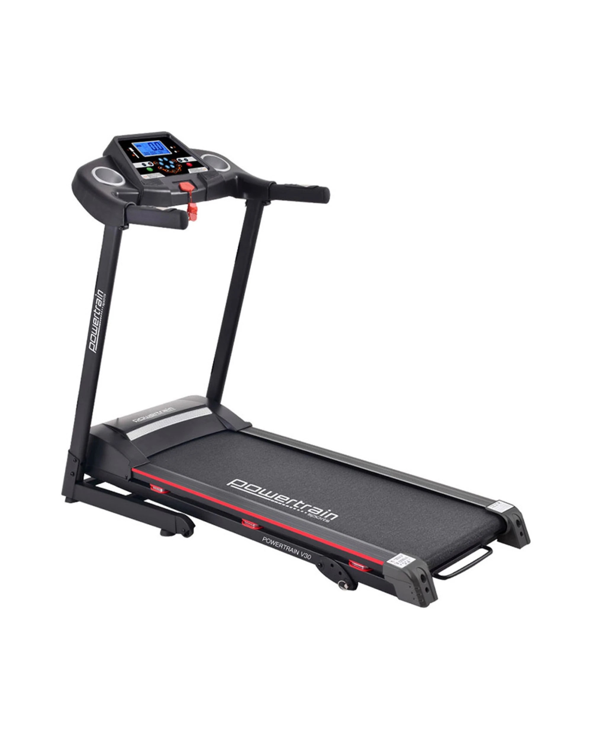 1 Powertrain V30 Foldable Treadmill 420mm Running Belt 14.8kmh Speed 3 Level Incline12 Programs USB AUX, 1 of 10