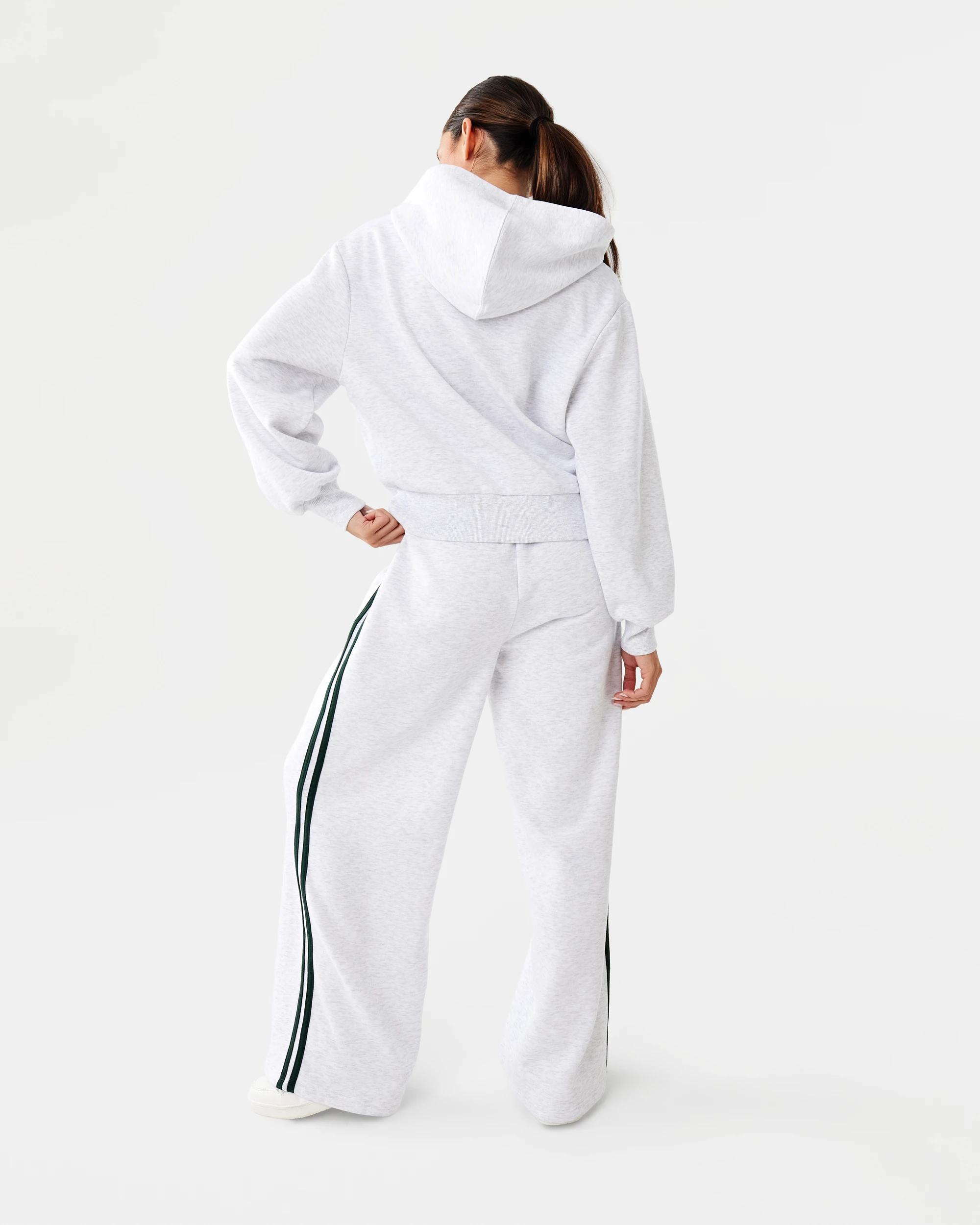 4 Everlast Womens Mid Length Cinch Hoodie White Marl, 4 of 10