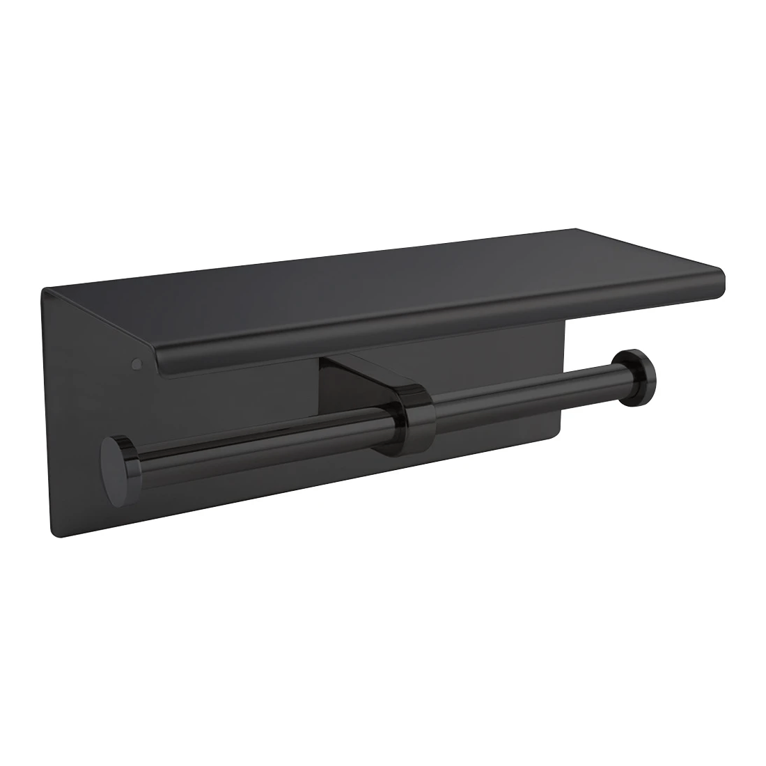 1 Traderight Toilet Paper Holder Double Roll - Black, 1 of 7