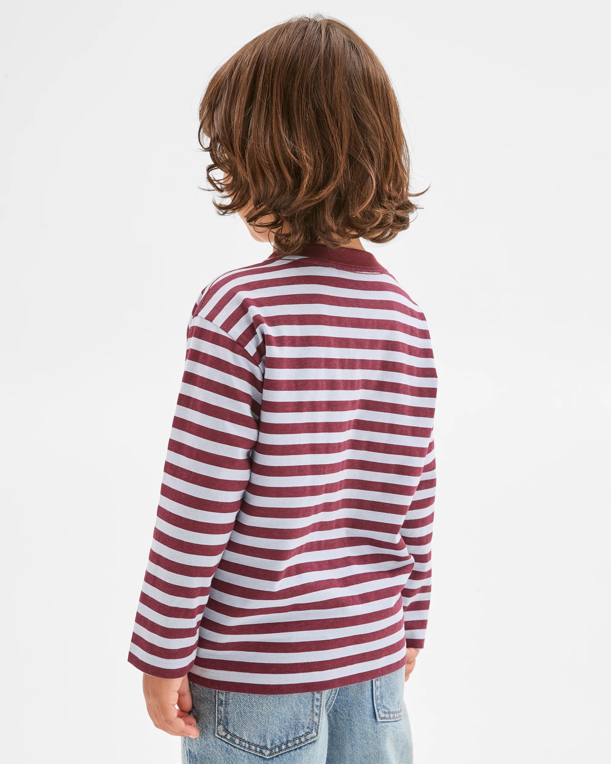 3 Target Kids Australian Cotton Long Sleeve T-Shirt BLUE/PORT, 3 of 5