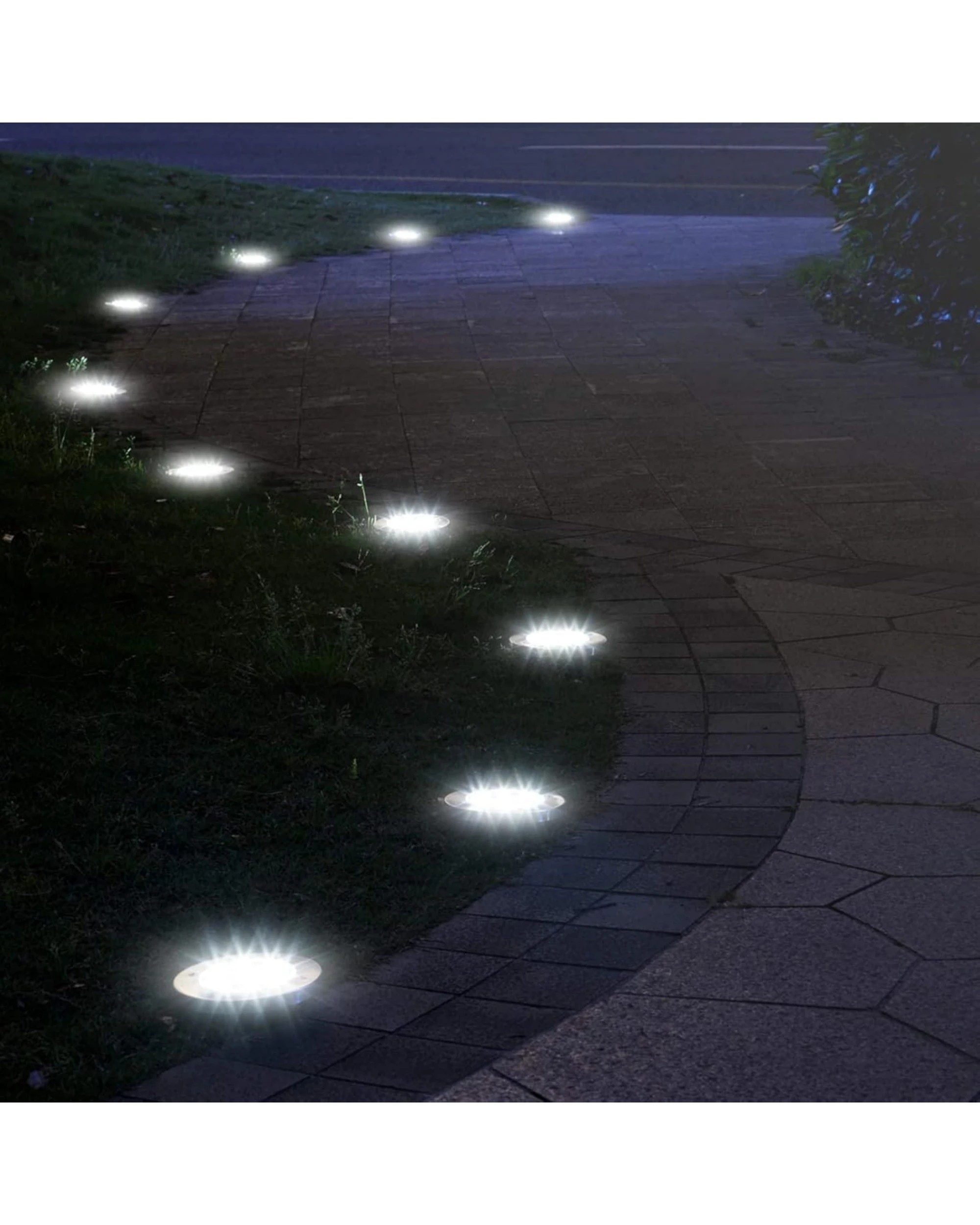 6 Advwin Solar Garden Lights 12 Pack Waterproof Outdoor - White, 6 of 6