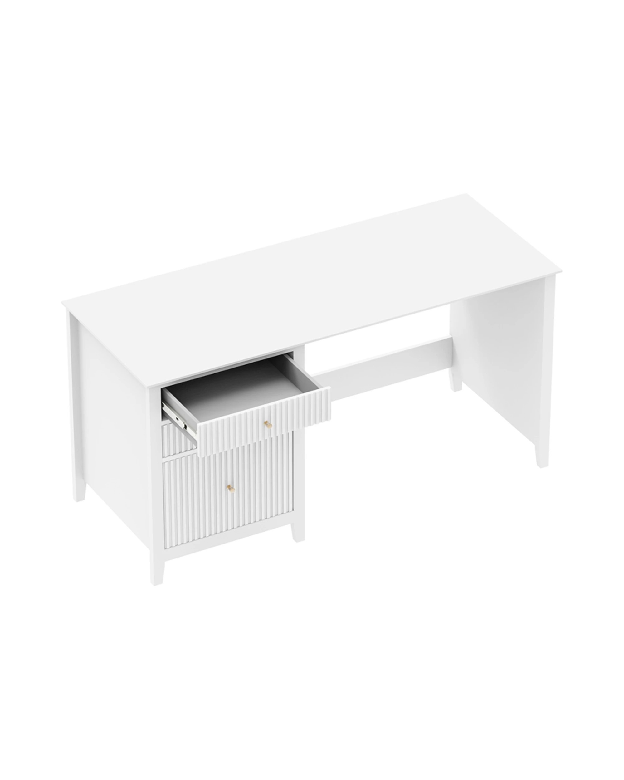 7 Alpine Bay Zara Fluted Vanity Desk 150cm - White, 7 of 7