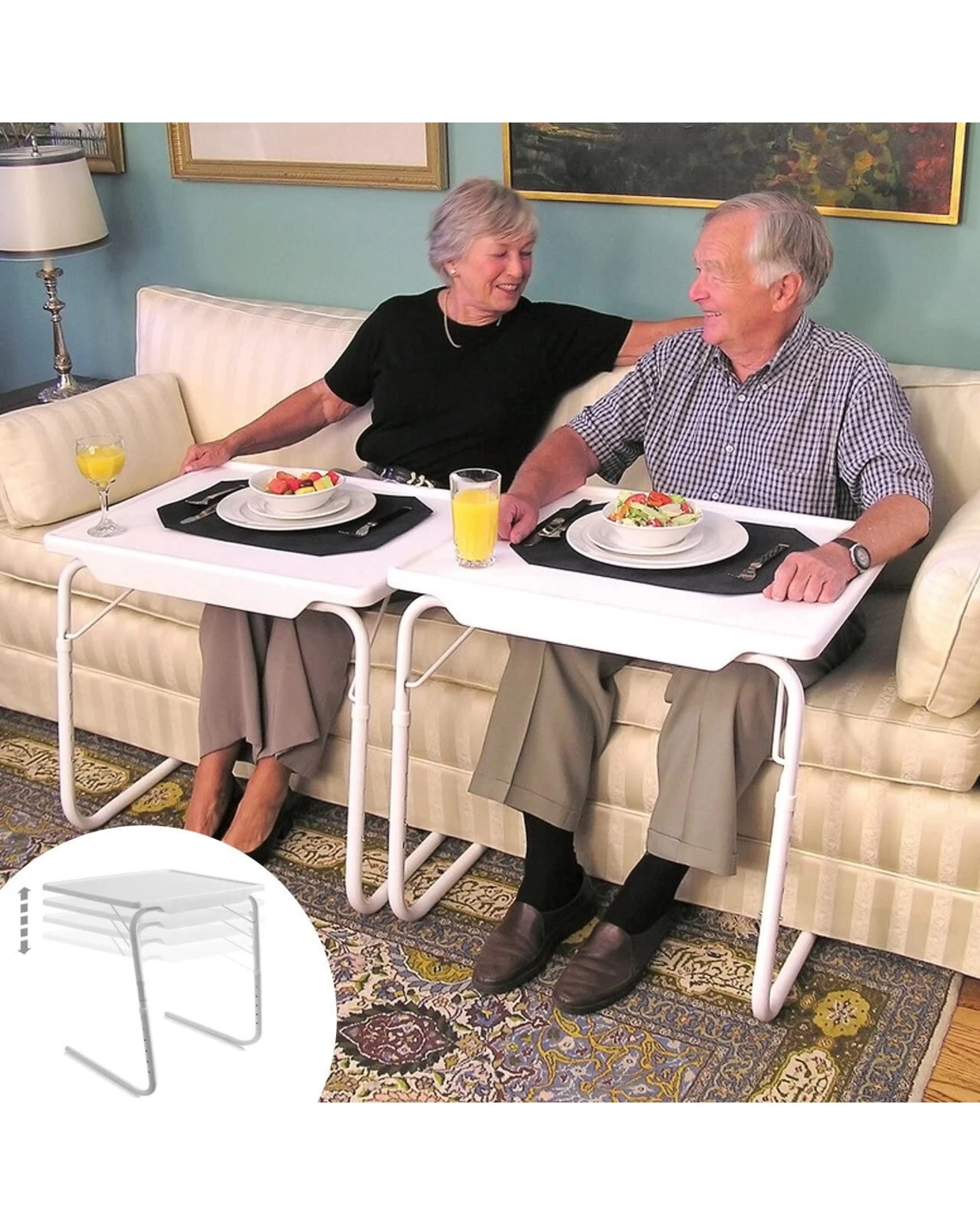 5 BR Home Portable Metal Adjustable Laptop Tray Table with Folding Design, 5 of 10