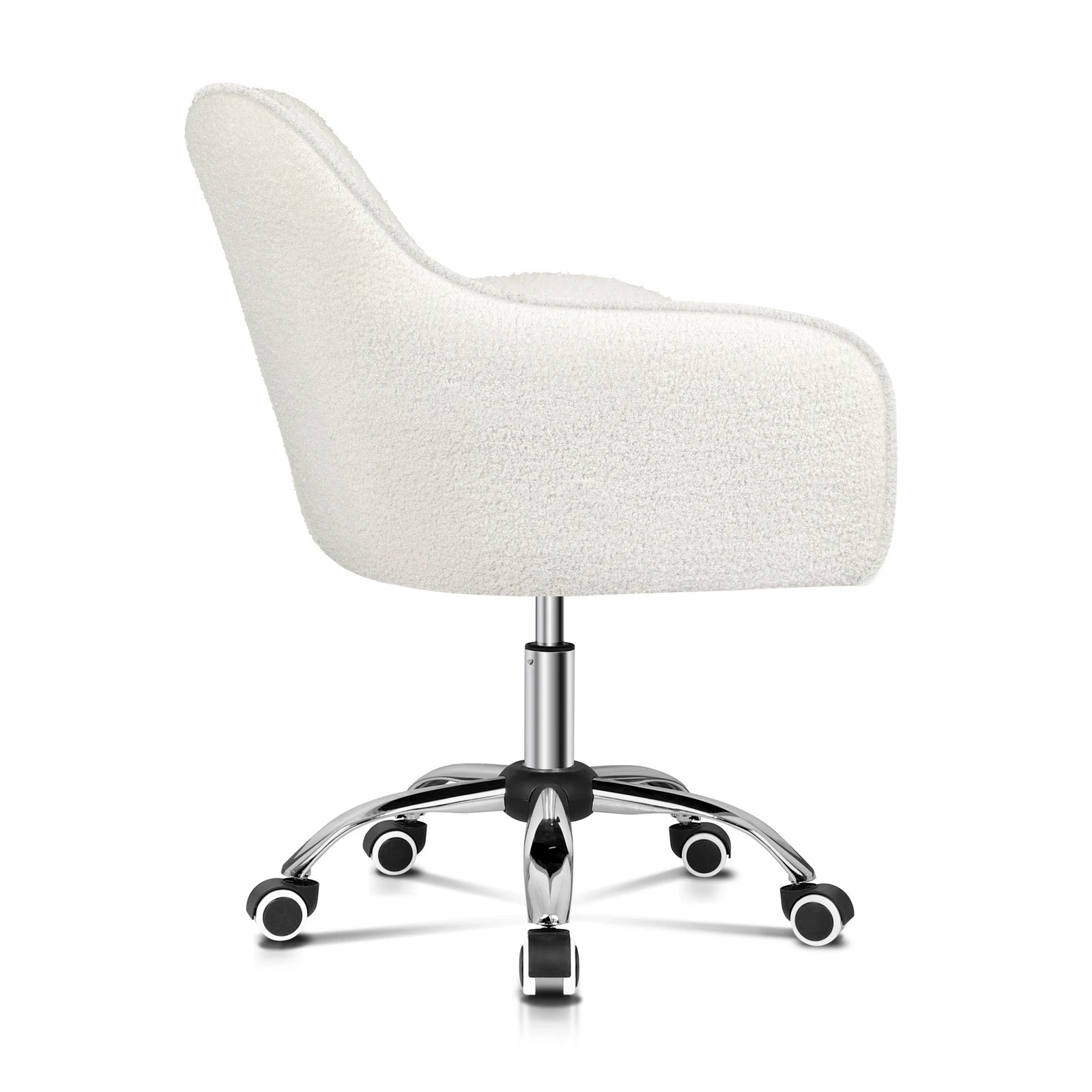 6 Alfordson Boucle Office Chair Computer Swivel Armchair Work Adult Kids - White, 6 of 10