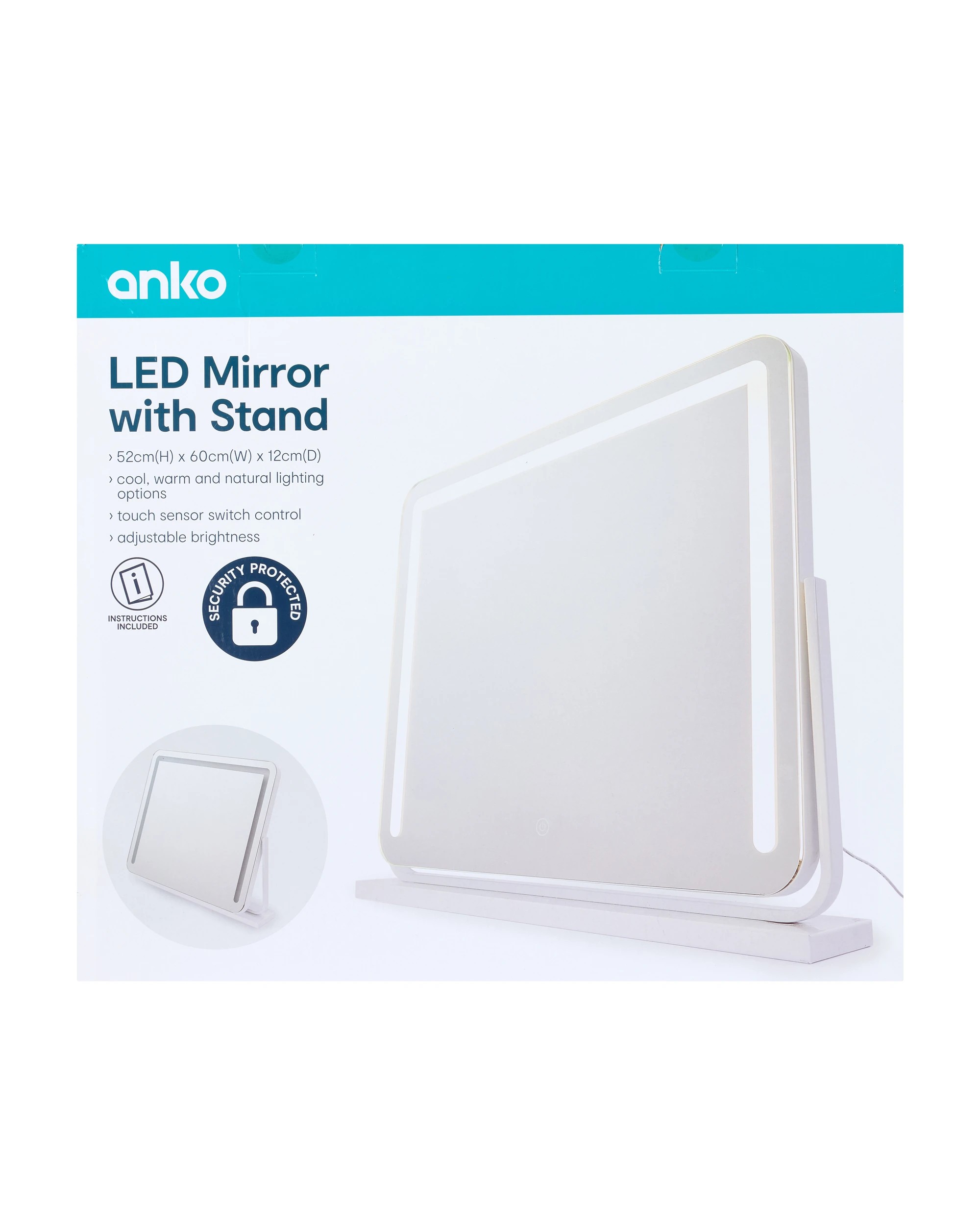 10 LED Mirror with Stand, 10 of 10