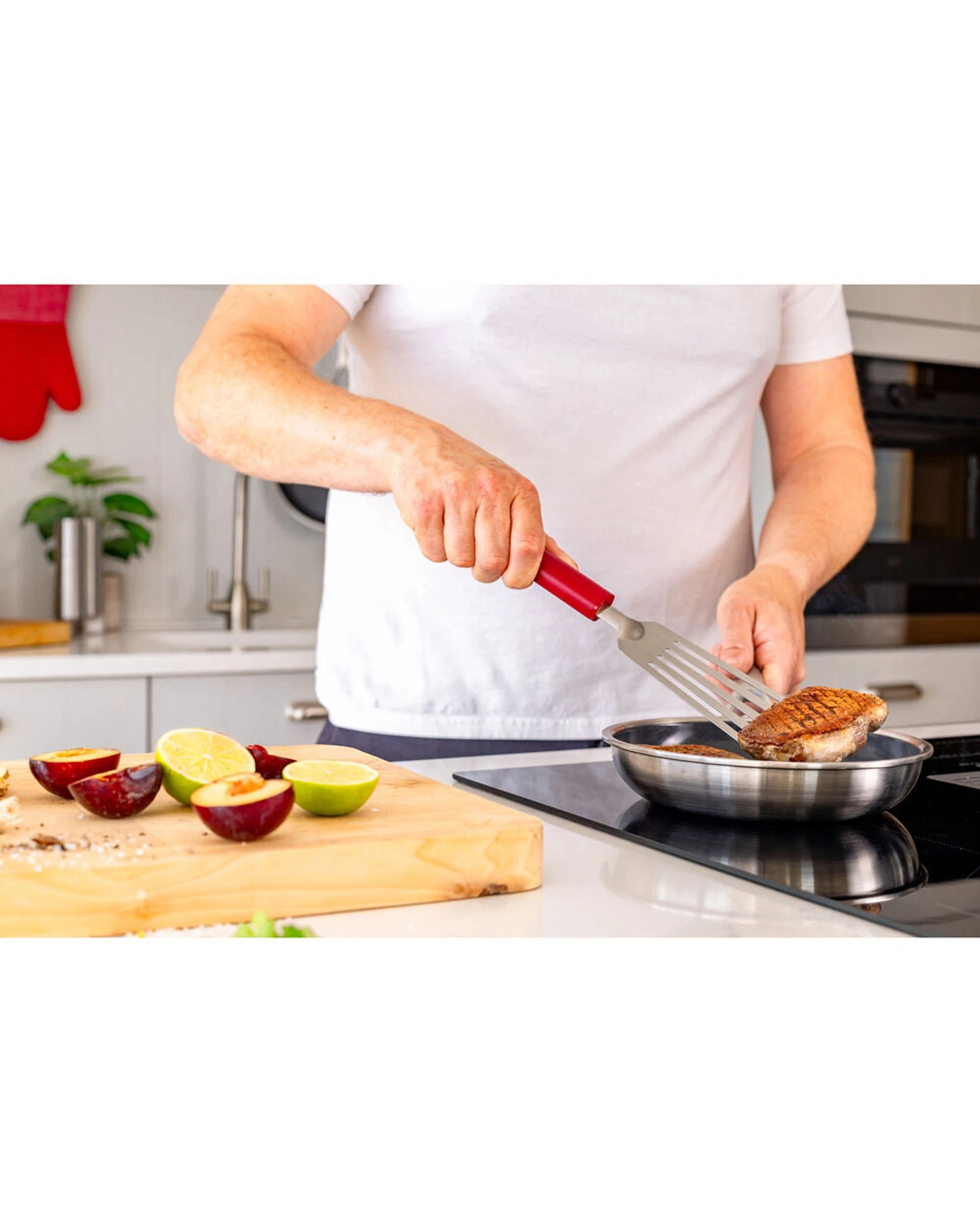 4 KitchenAid Classic Metal Flexible Turner 2PK Resistant Ergonomic Handle - Red, 4 of 6