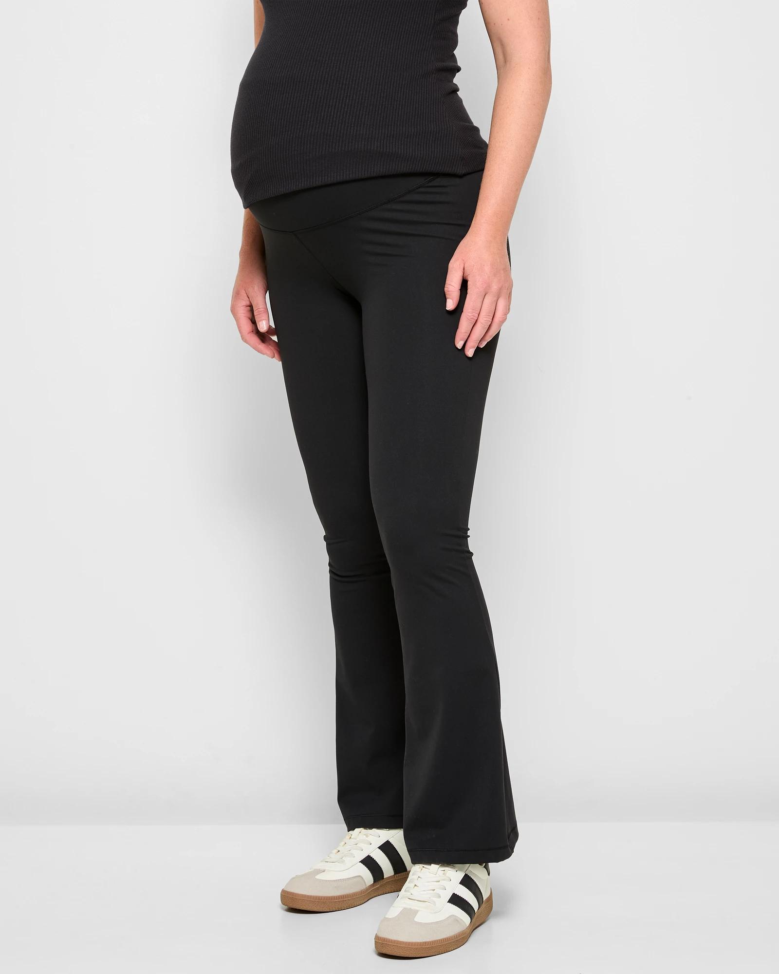 3 Target Maternity Studio Soft Full Length Flare Tights BLACK, 3 of 5