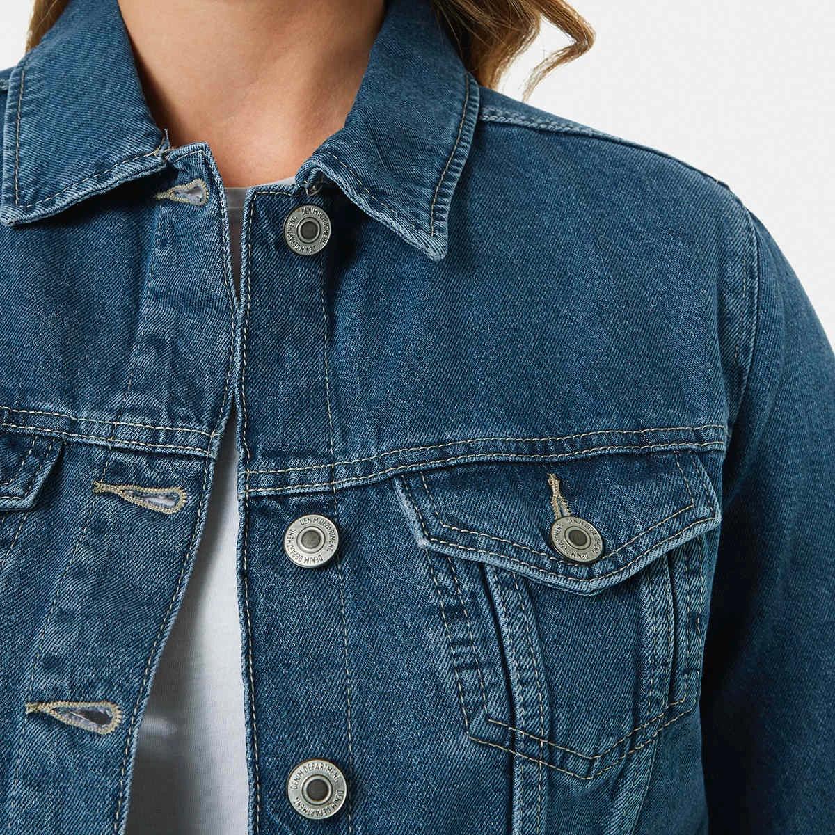 6 Denim Jacket MID WASH, 6 of 7