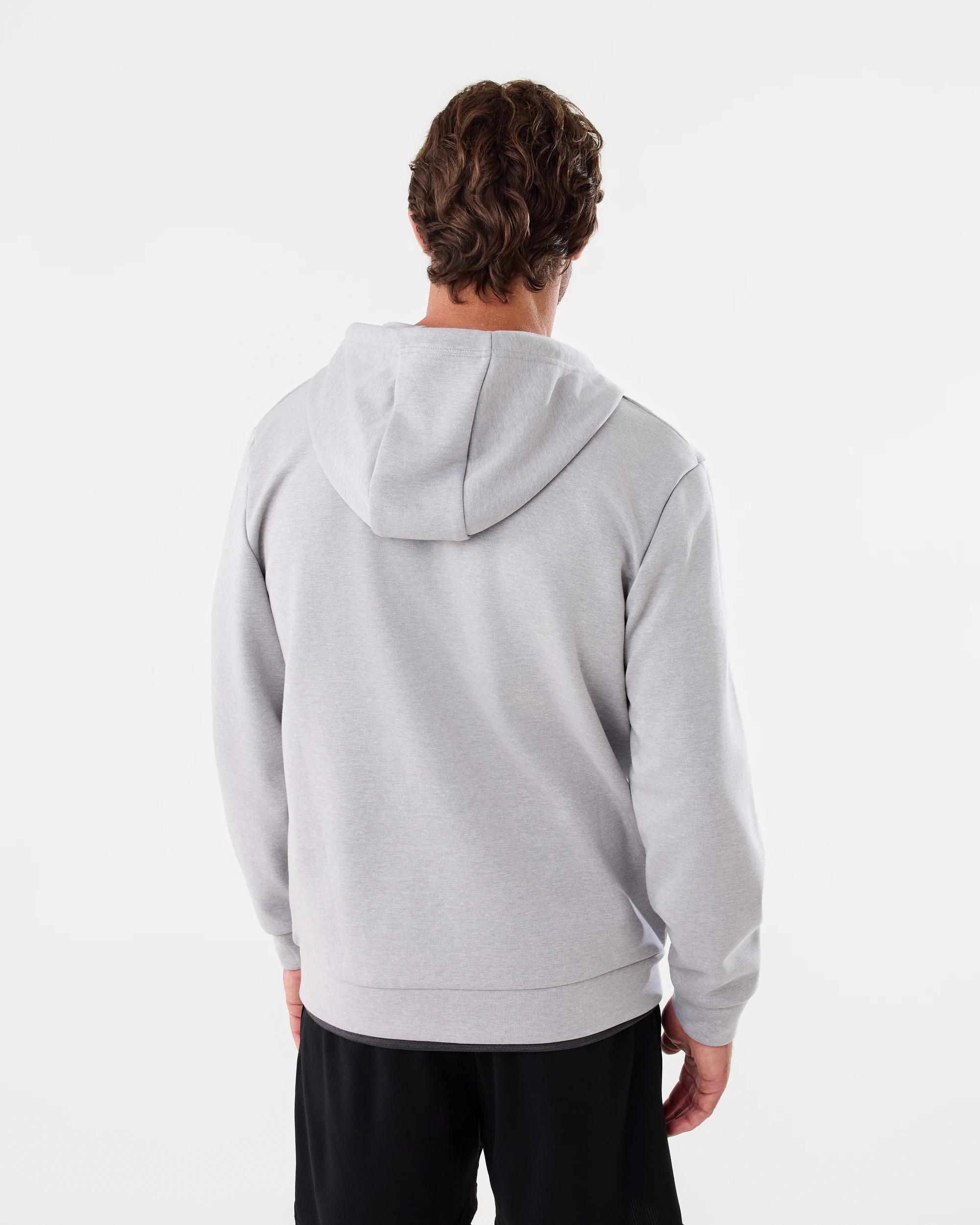 4 Active Mens Sports Tech Hoodie Grey Marle, 4 of 8