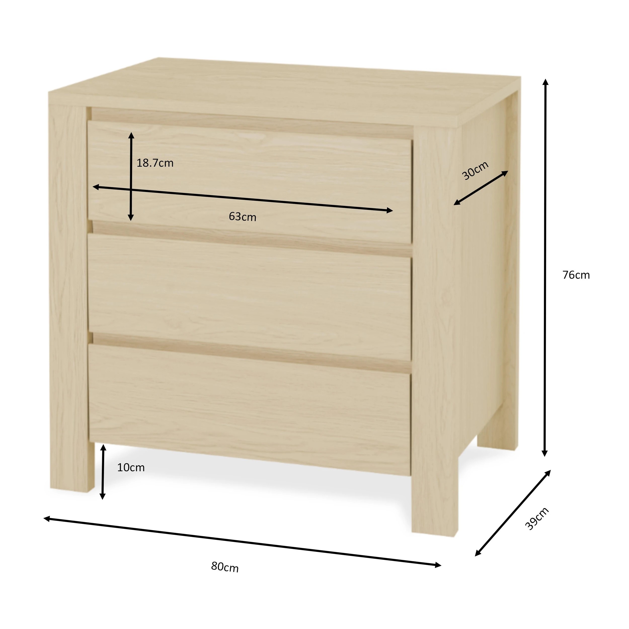 8 Tide 3 Drawer Chest, 8 of 8