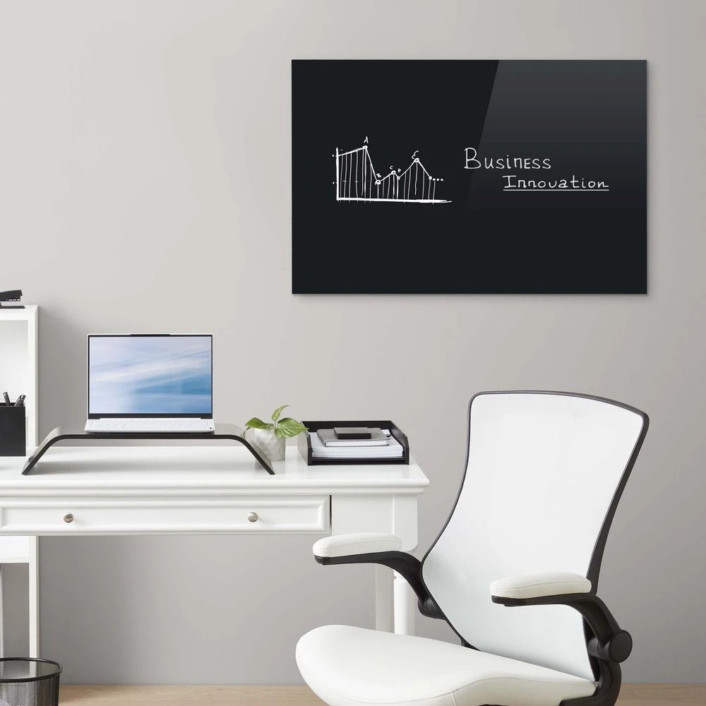 4 J.Burrows Magnetic Glass Board 900 x 600mm Black, 4 of 4