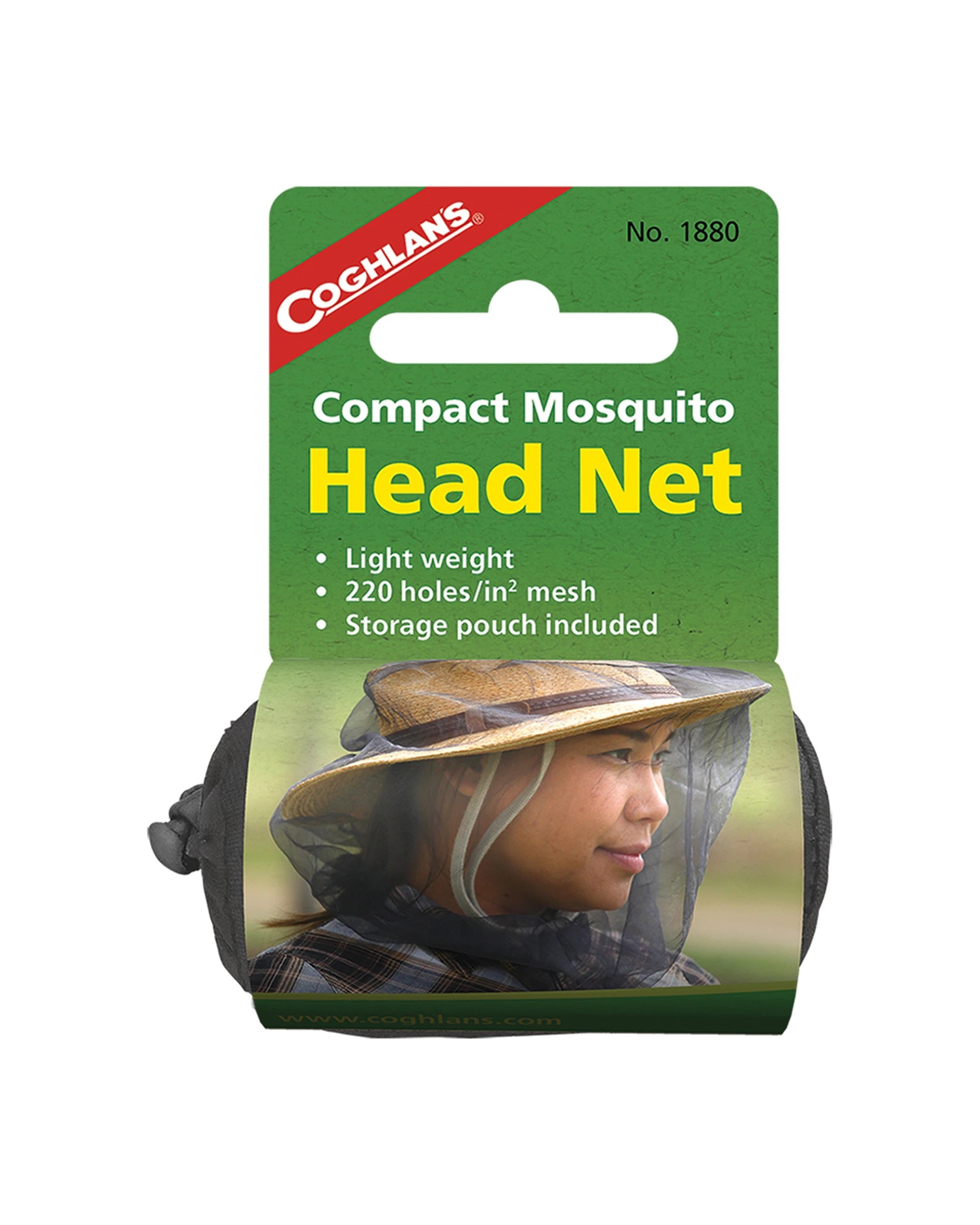 1 Coghlans Compact Mosquito Head Net With Storage Pouch Adjustable Toggle - Plain, 1 of 3