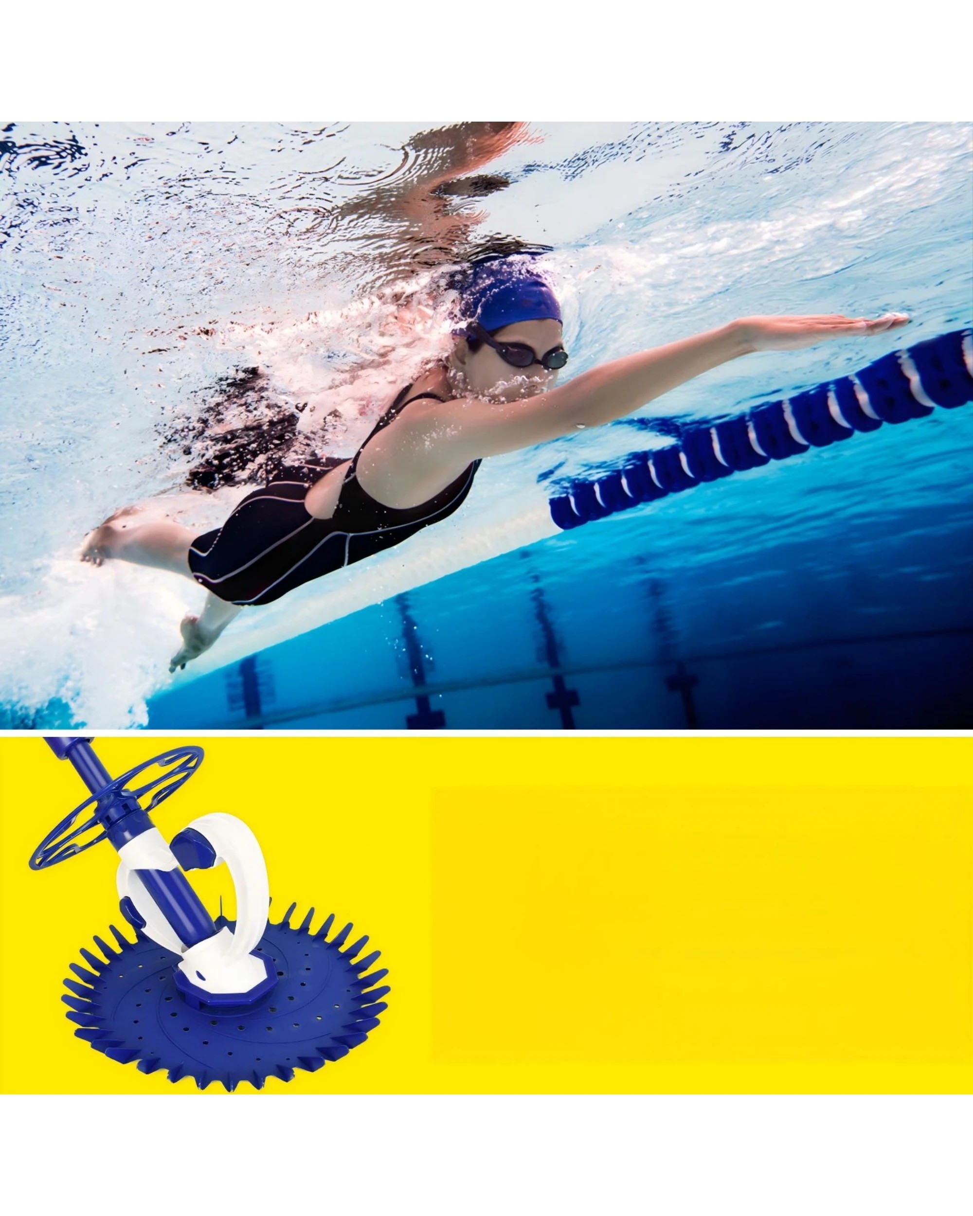 5 Advwin Automatic Pool Vacuum Cleaner with 100cm Hose - Blue, 5 of 7