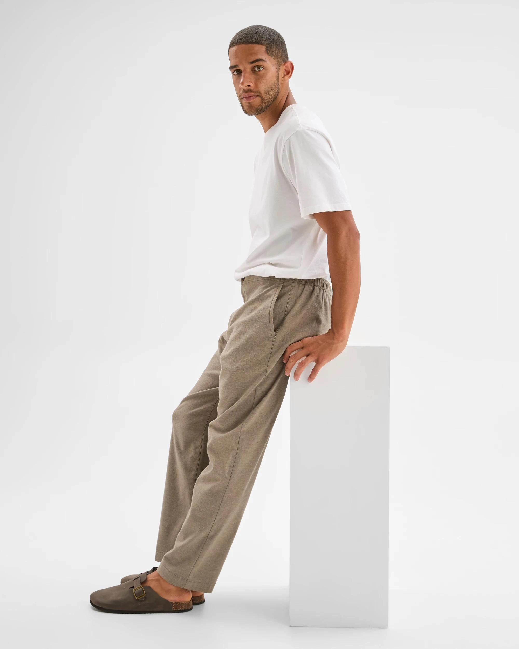 4 Target Man Brushed Relaxed Pants MUSHROOM, 4 of 6