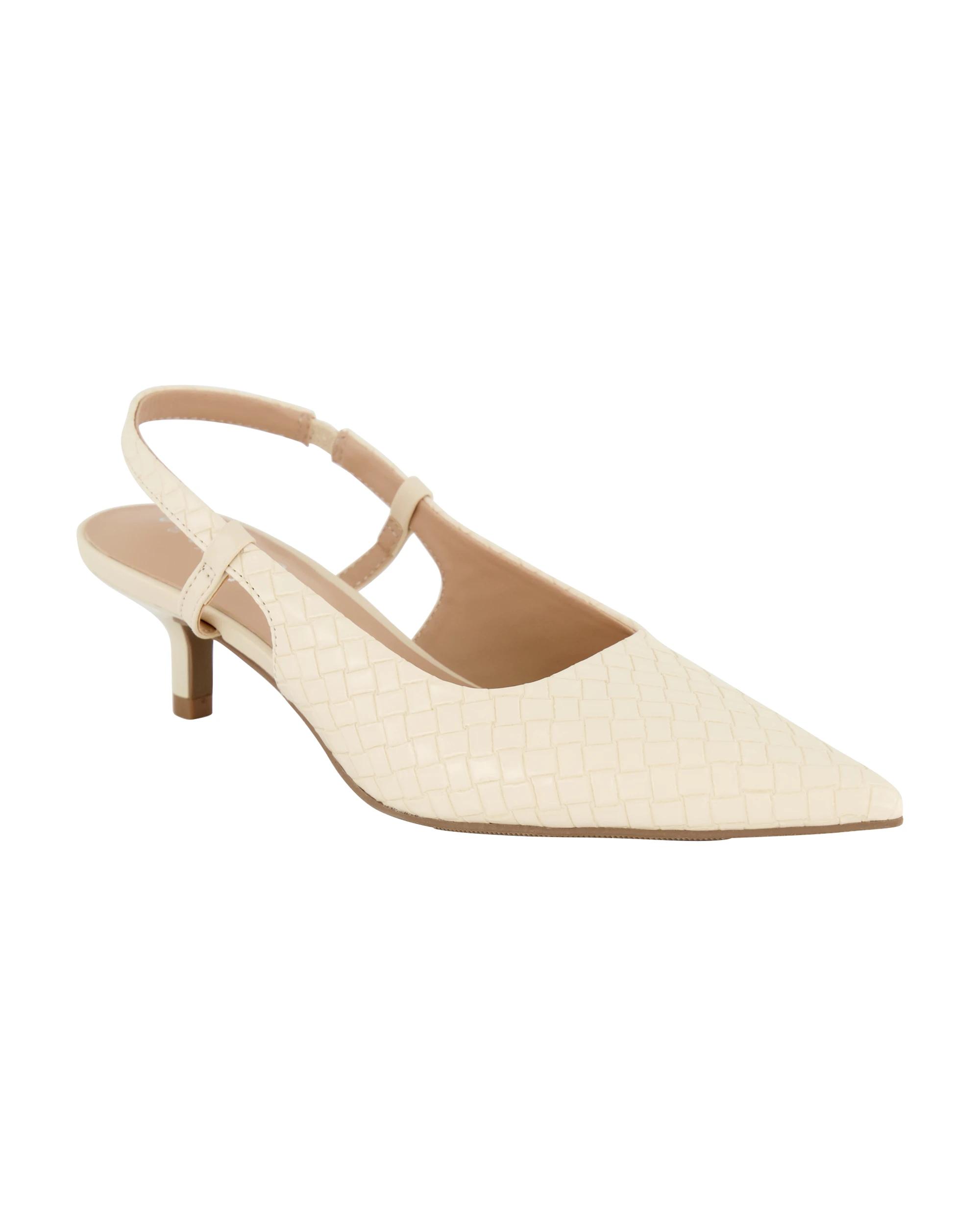 2 Slingback Kitten Heels Cream, 2 of 5