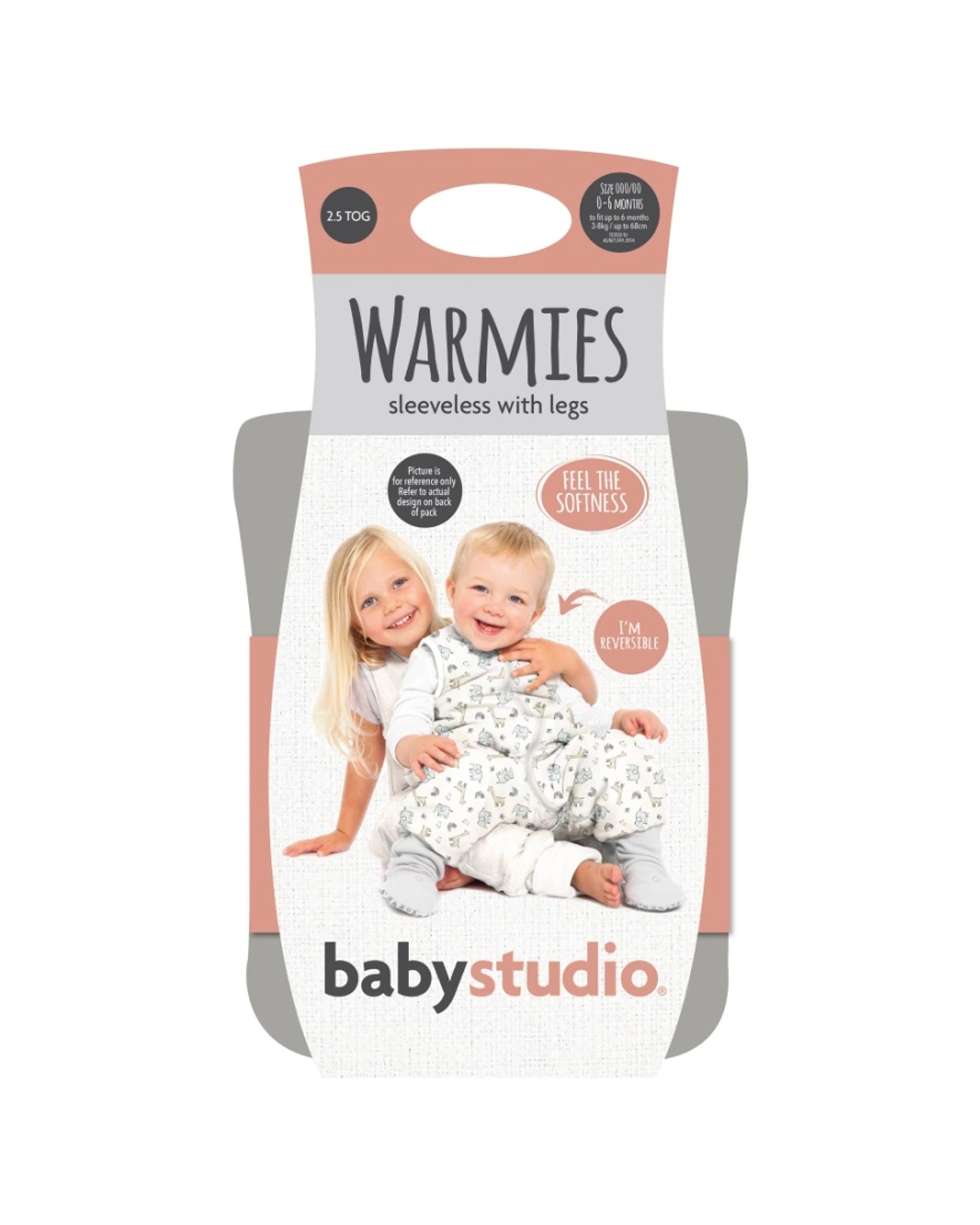3 Babystudio Sleeveless Sleepping Bag With Legs Cotton 2.5 Tog Medium Oatmeal - Multi, 3 of 9