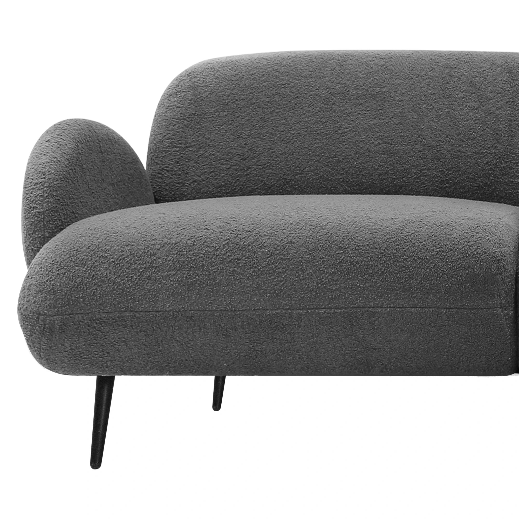 4 Levede 3-seater Boucle Sofa - Grey, 4 of 6