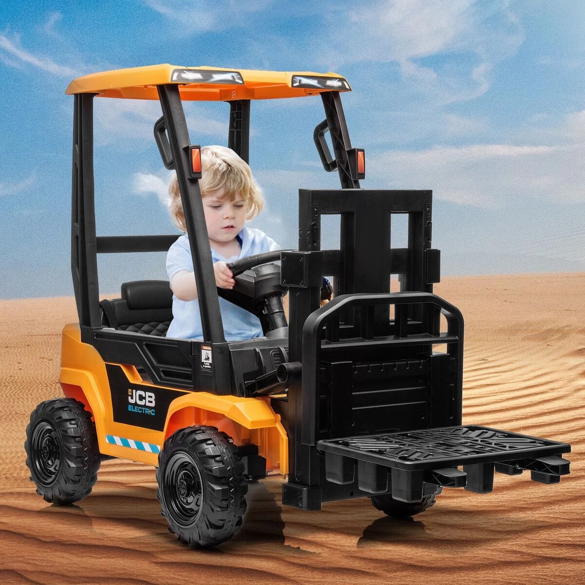 2 AUSWAY Kids Forklift Truck Toy Electric RC Ride on Car Parental Remote Control, 2 of 5