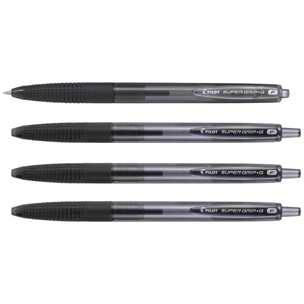 3 PILOT Super Grip G Retractable Ballpoint Pen 0.7mm Black 4Pk, 3 of 7