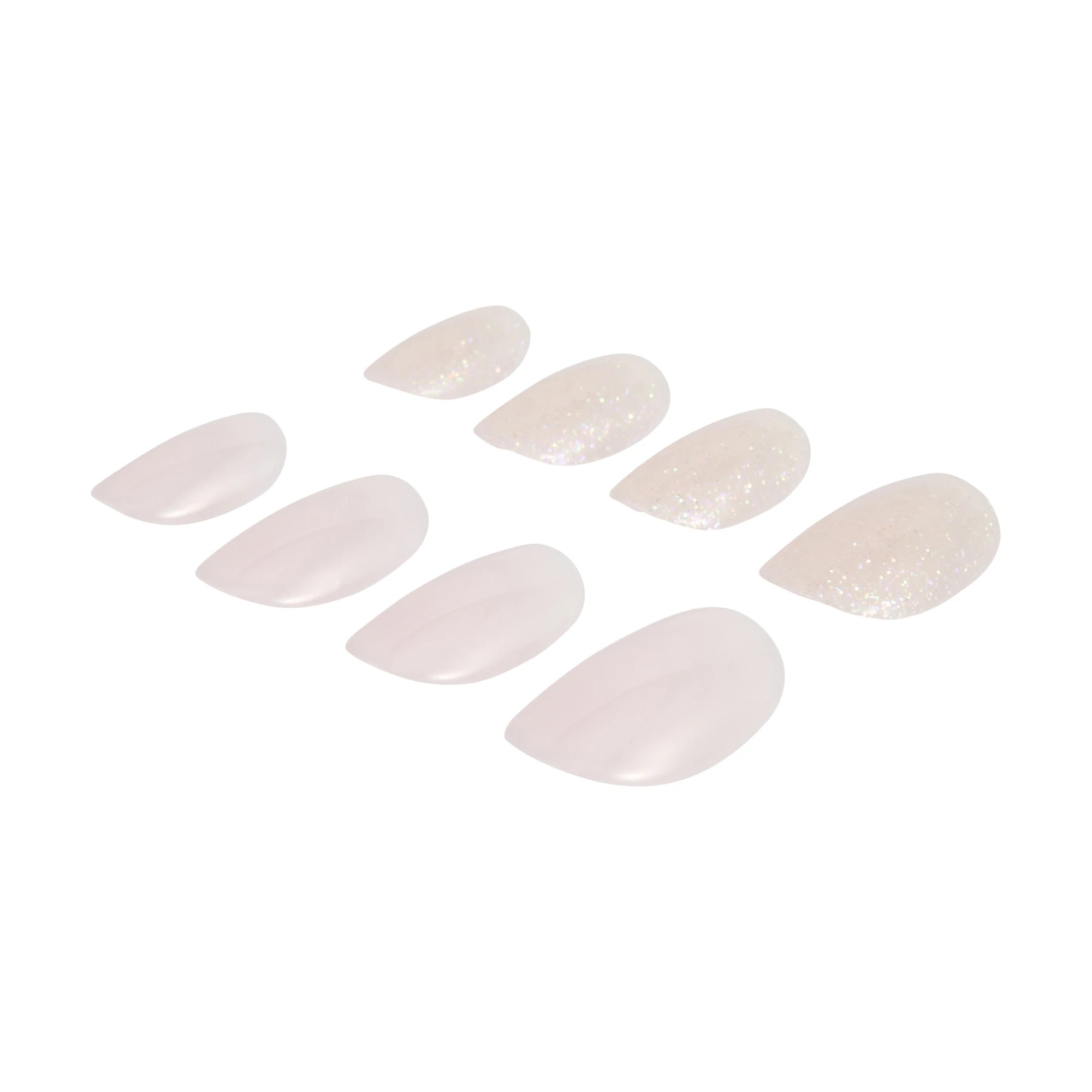 4 OXX Cosmetics 24 Pack Artificial Nails with Adhesive - Oval Shape, Pink Shimmer, 4 of 5