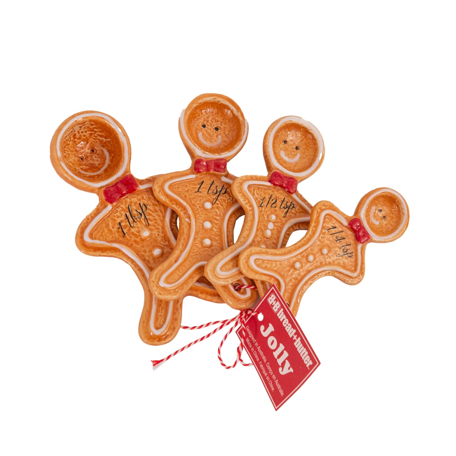 1 Bread and Butter Figurine Gingerbread Man Spoons 4 Pack - Brown, 1 of 3