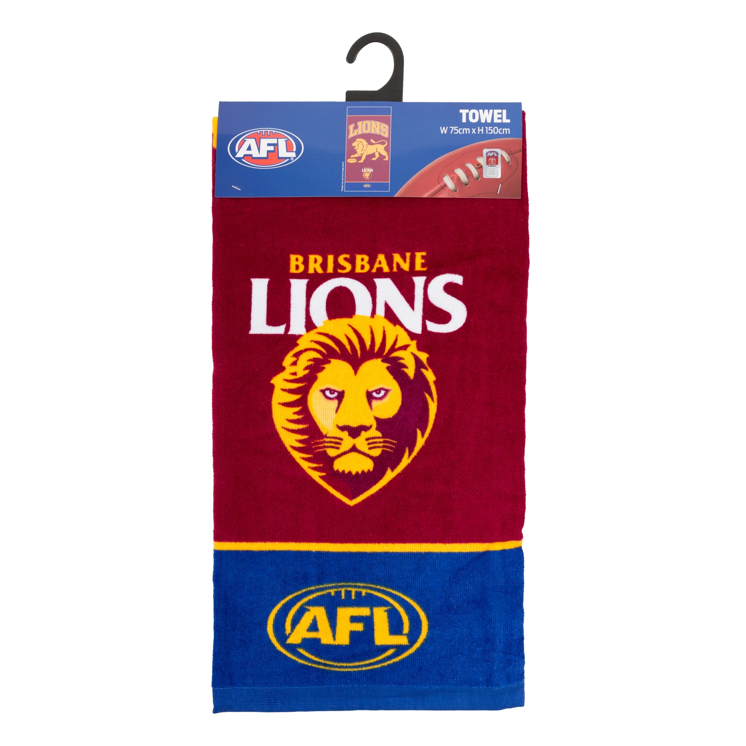 3 AFL Brisbane Lions Cotton Beach Towel, 3 of 4