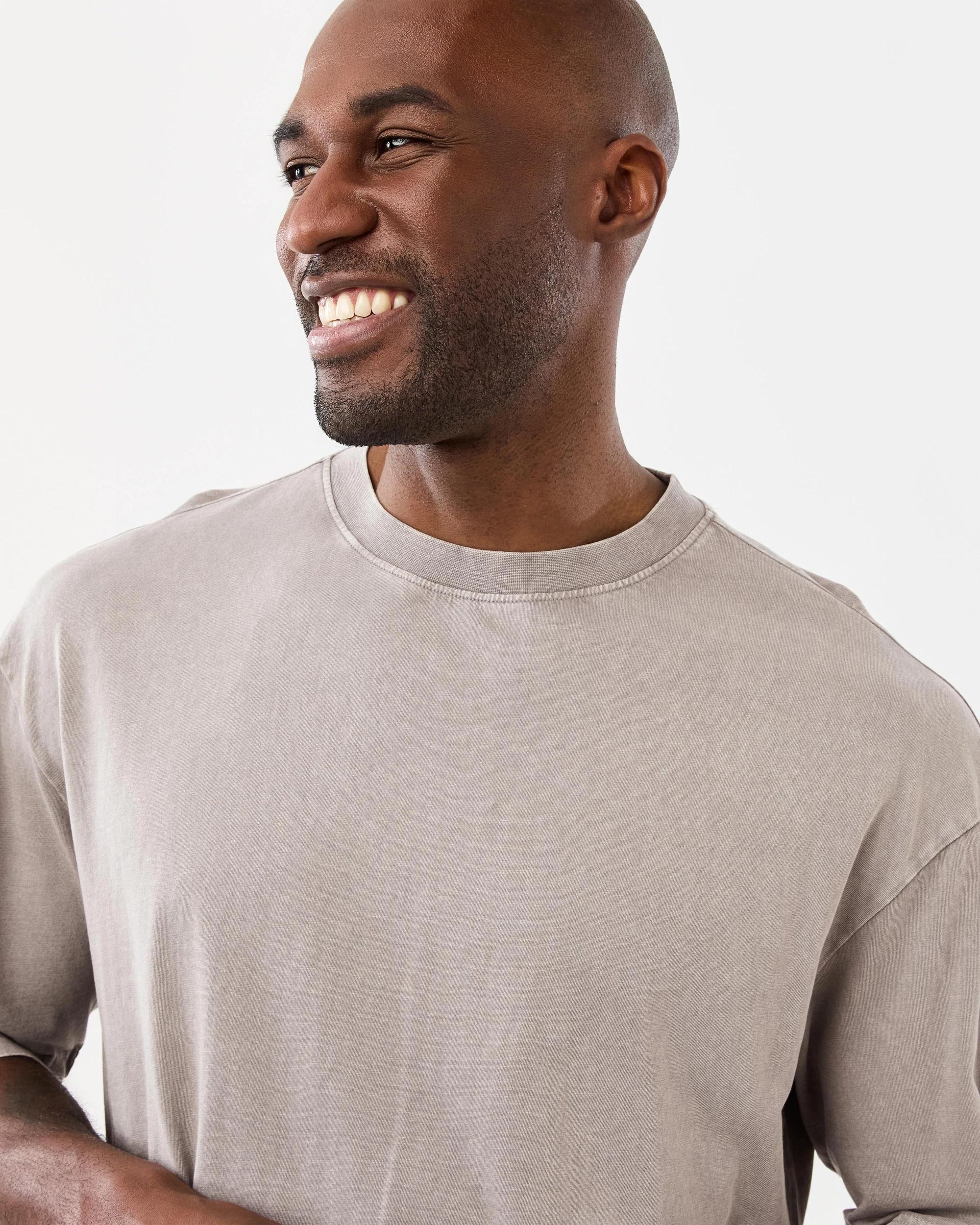 4 Oversized Acid Wash T-shirt Gry Strm, 4 of 5