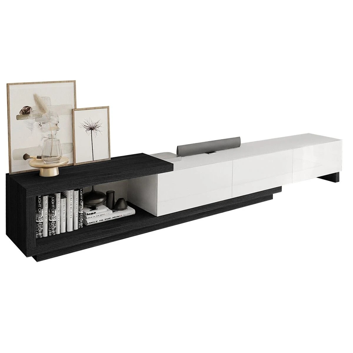 5 Ausway Extendable TV Unit Entertainment Centre Storage - Multi, 5 of 7