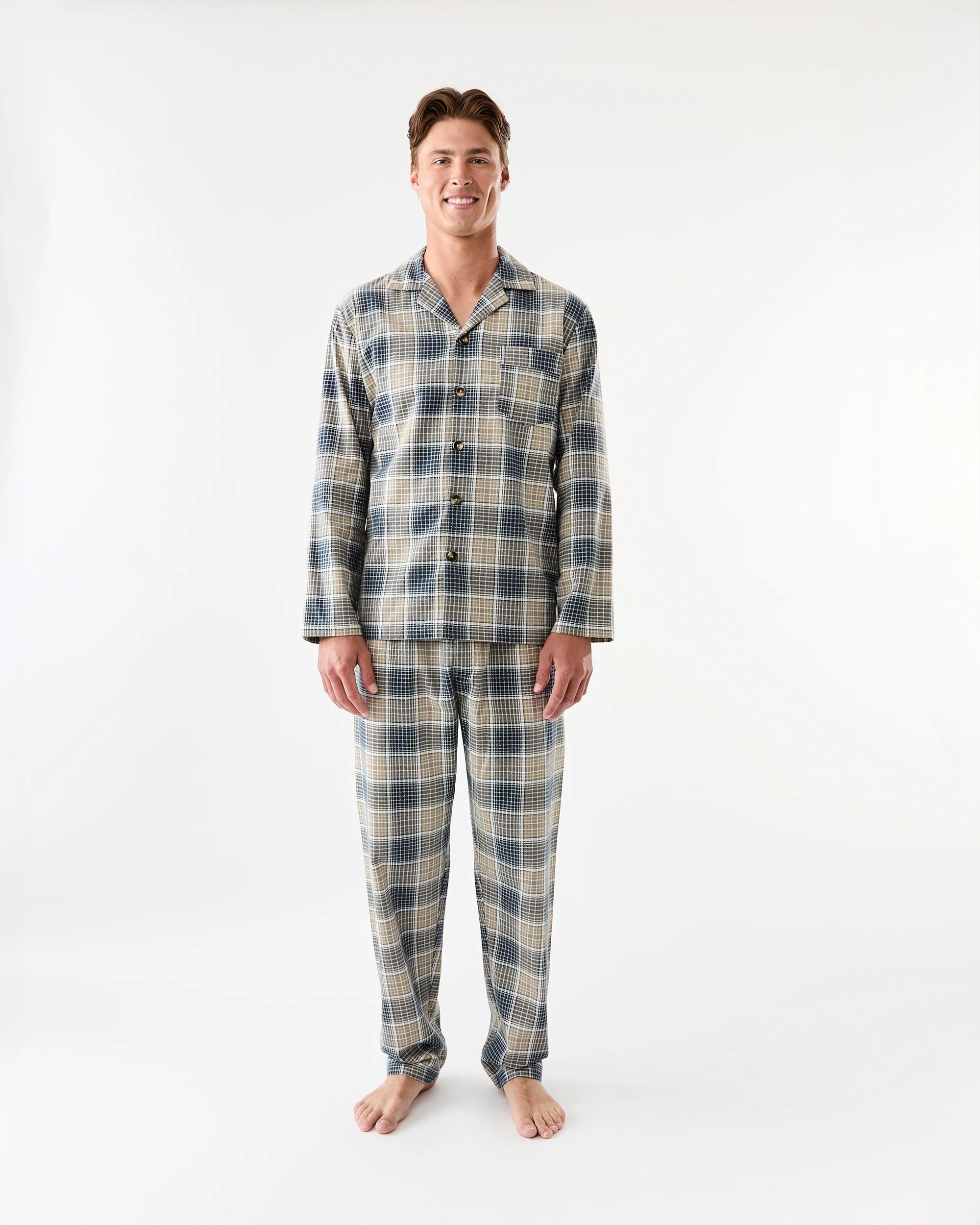 1 Print Flannel Pyjama Set Cnl Chk 2, 1 of 8