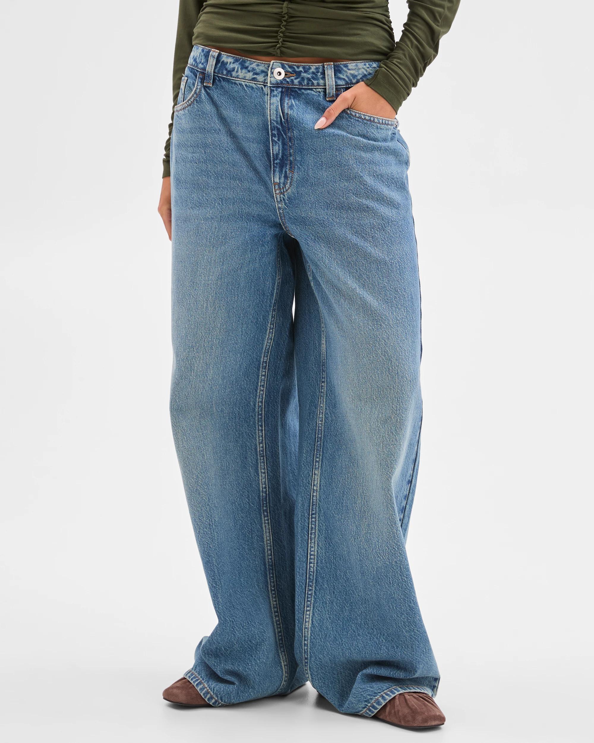 5 Lily Loves Mid Rise Wide Leg Denim Jeans BARCELONA, 5 of 6