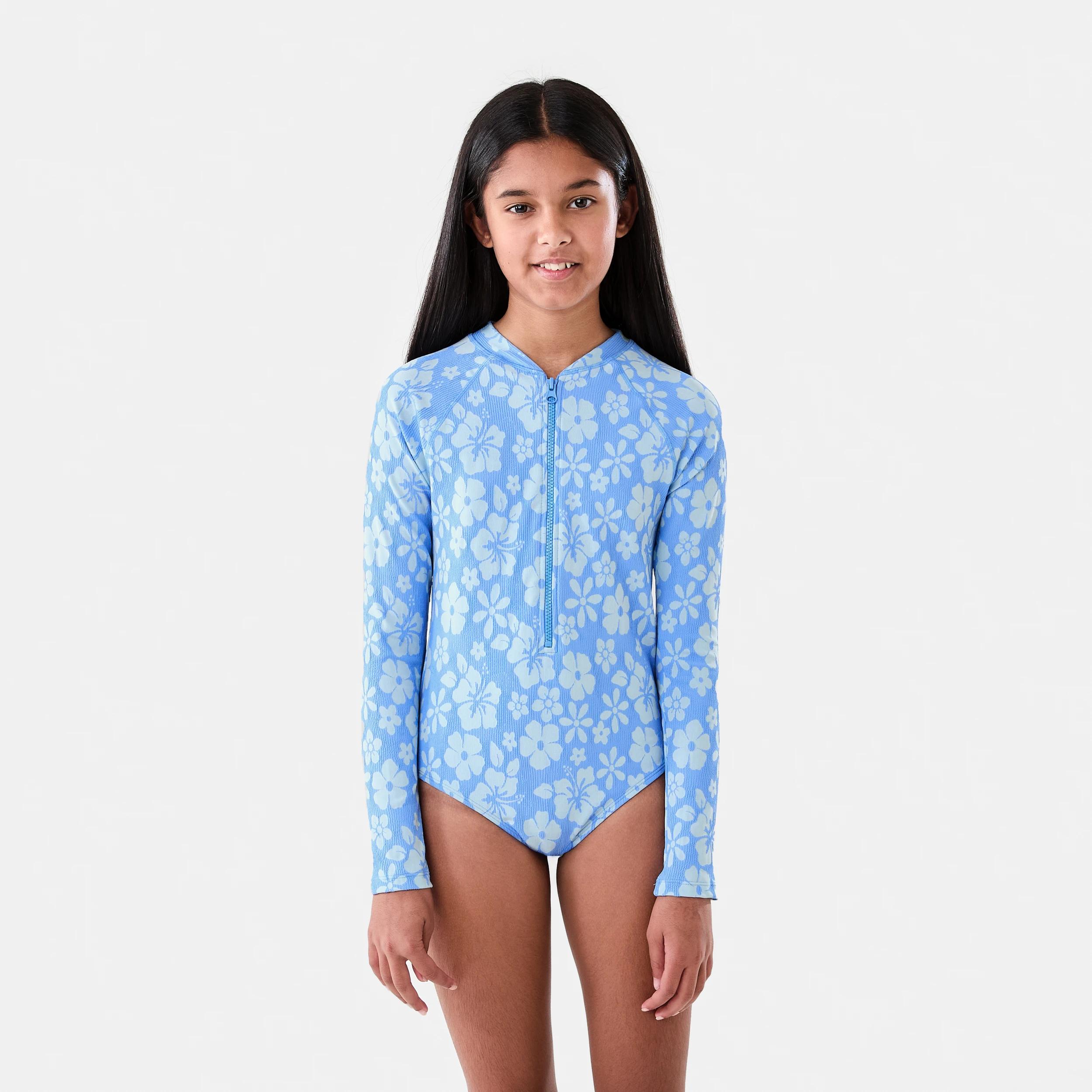 1 Long Sleeve Swimsuit Trpc Flwrs, 1 of 6