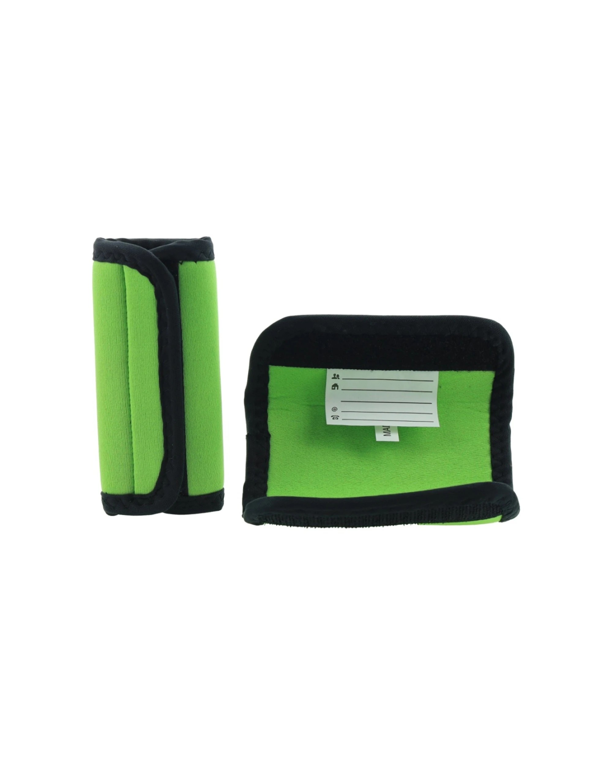 2 Milleni Vibrant Travel Luggage Suitcase Padded Handle Wraps - Green, 2 of 3
