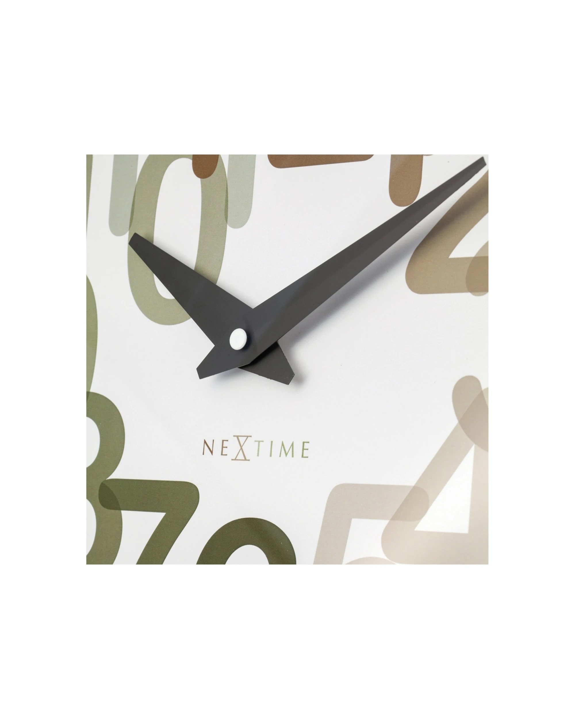 7 NeXtime Big Number Wall Clock Silent Analogue Modern Design 30cm Toffee - Brown, 7 of 7