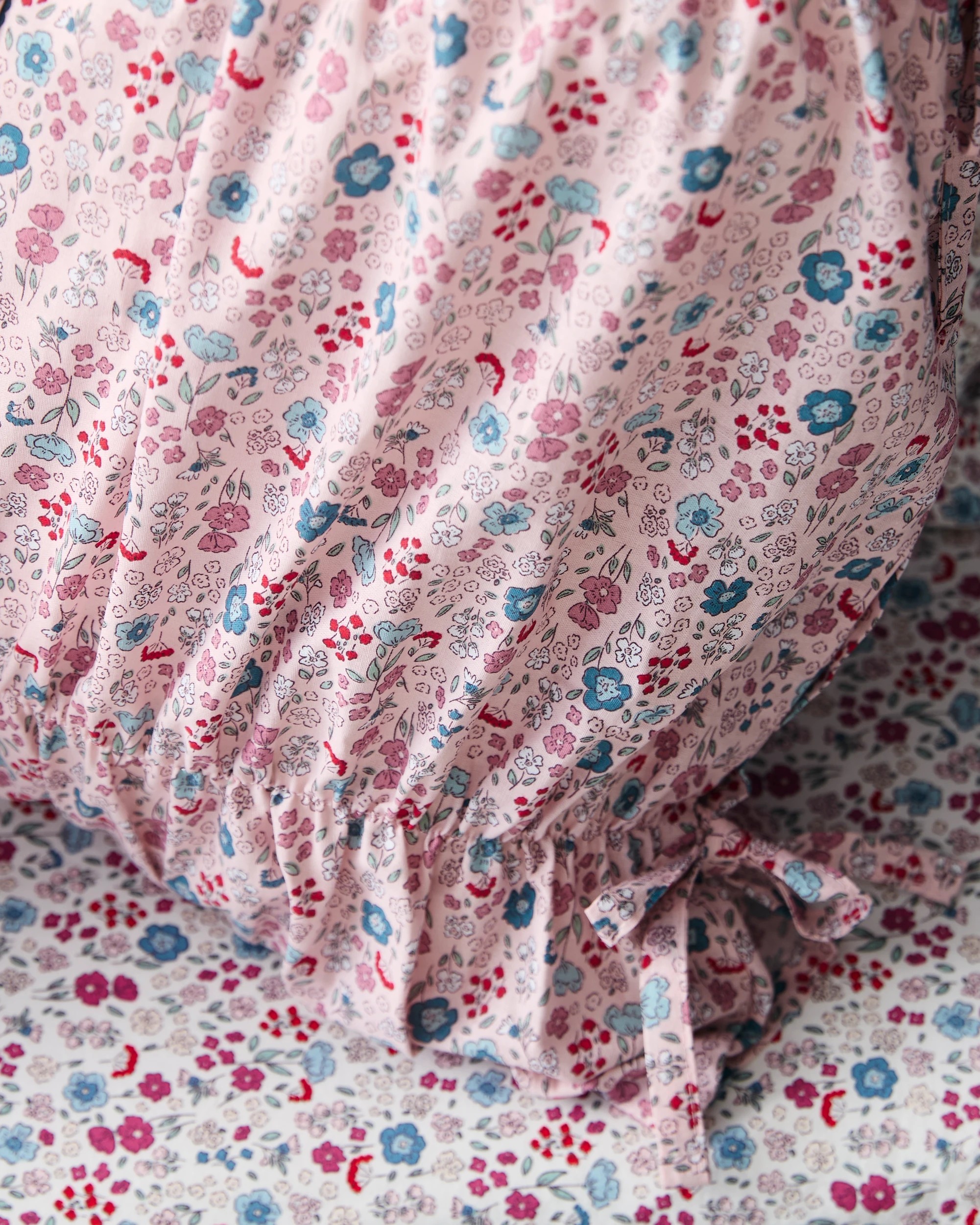 9 Target Evie Ditsy Floral Ruched Australian Cotton Kids Quilt Cover Set - Queen Bed - Pink, 9 of 9