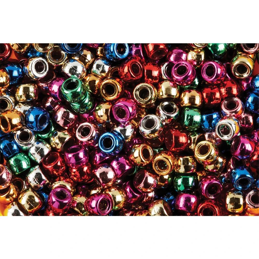 1 Educational Colours Pony Beads Metallic 1000 Pack, 1 of 1