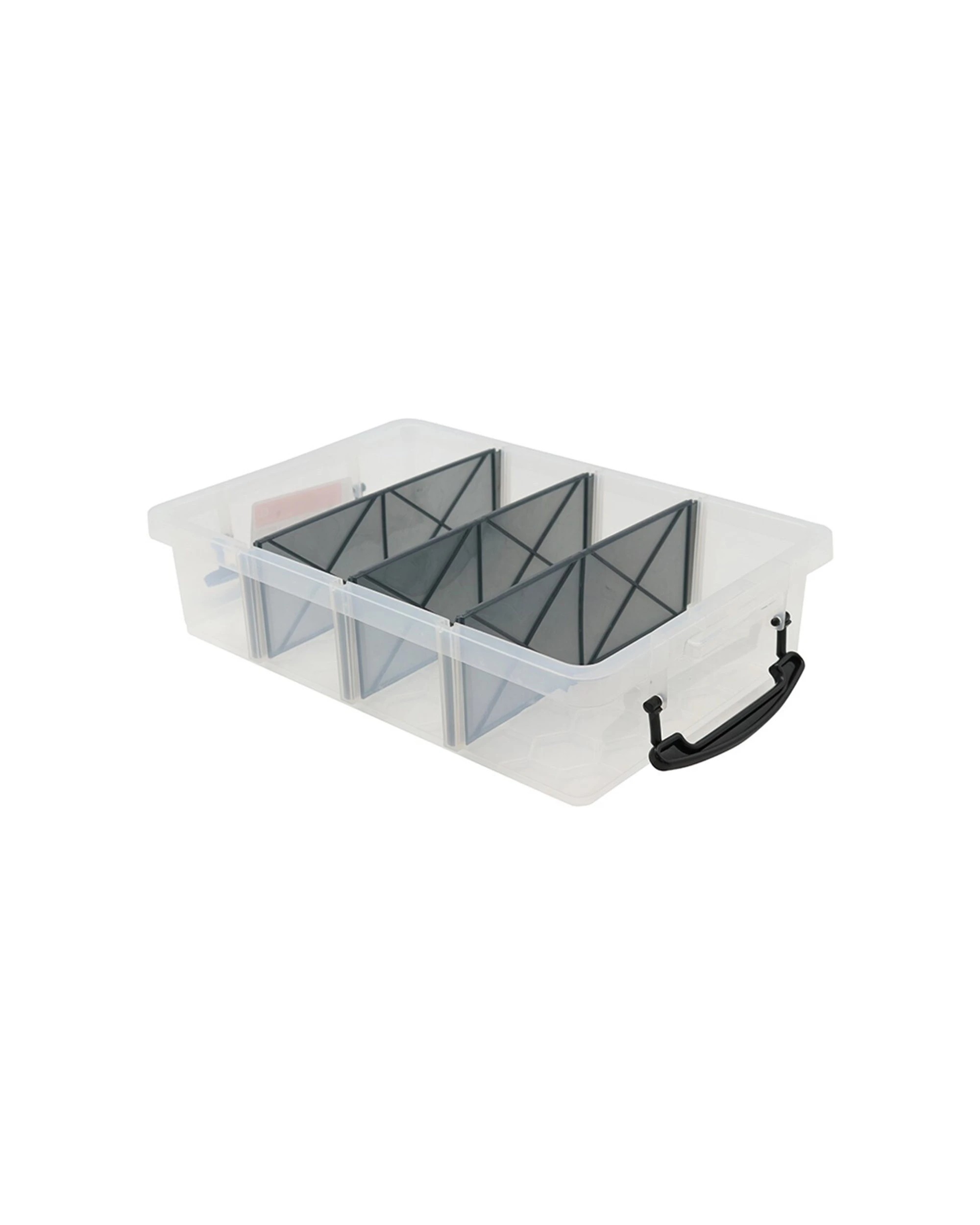 3 Boxsweden 6l Compartment Storer 4 Section Storage Container Plastic Box
 - Clear, 3 of 5