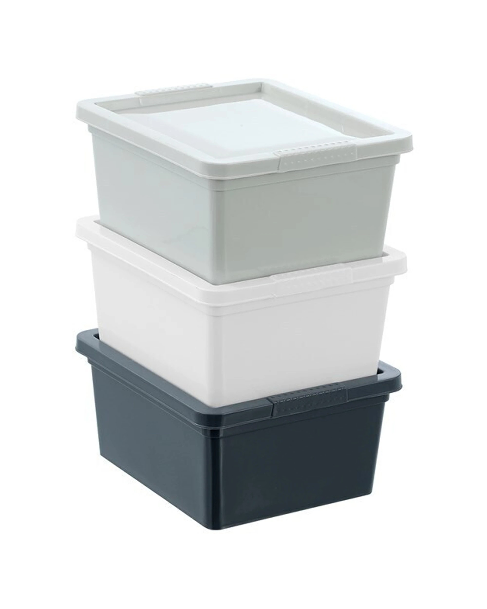 3 Boxsweden Essentials 24PK 2 Litre Stackable Tub Lockable Lid Storage Box - Assorted, 3 of 6