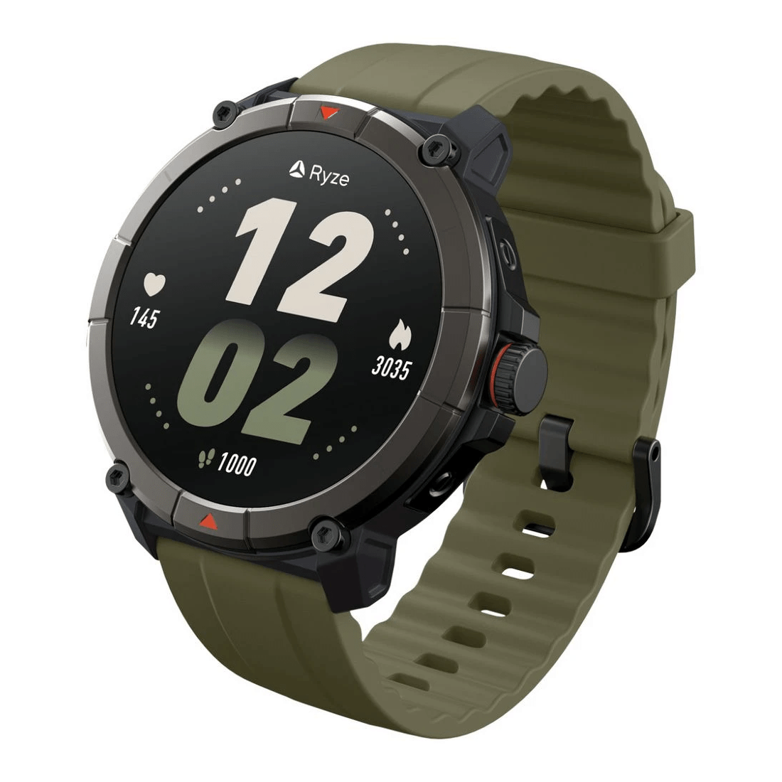 1 Ryze Trek GPS Smart Watch Green and Black, 1 of 4