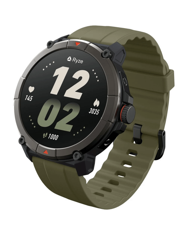 Ryze Trek GPS Smart Watch Green and B