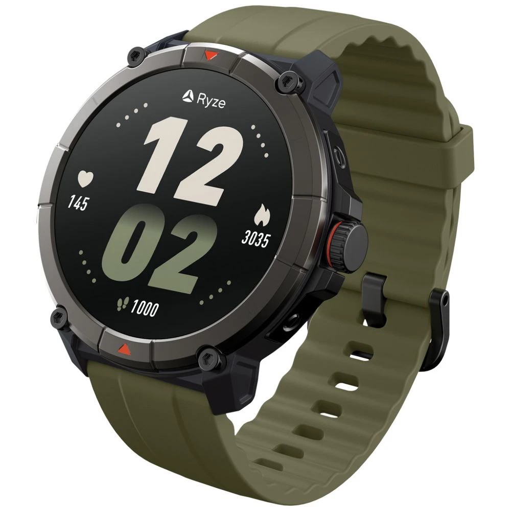 1 Ryze Trek GPS Smart Watch Green and Black, 1 of 4