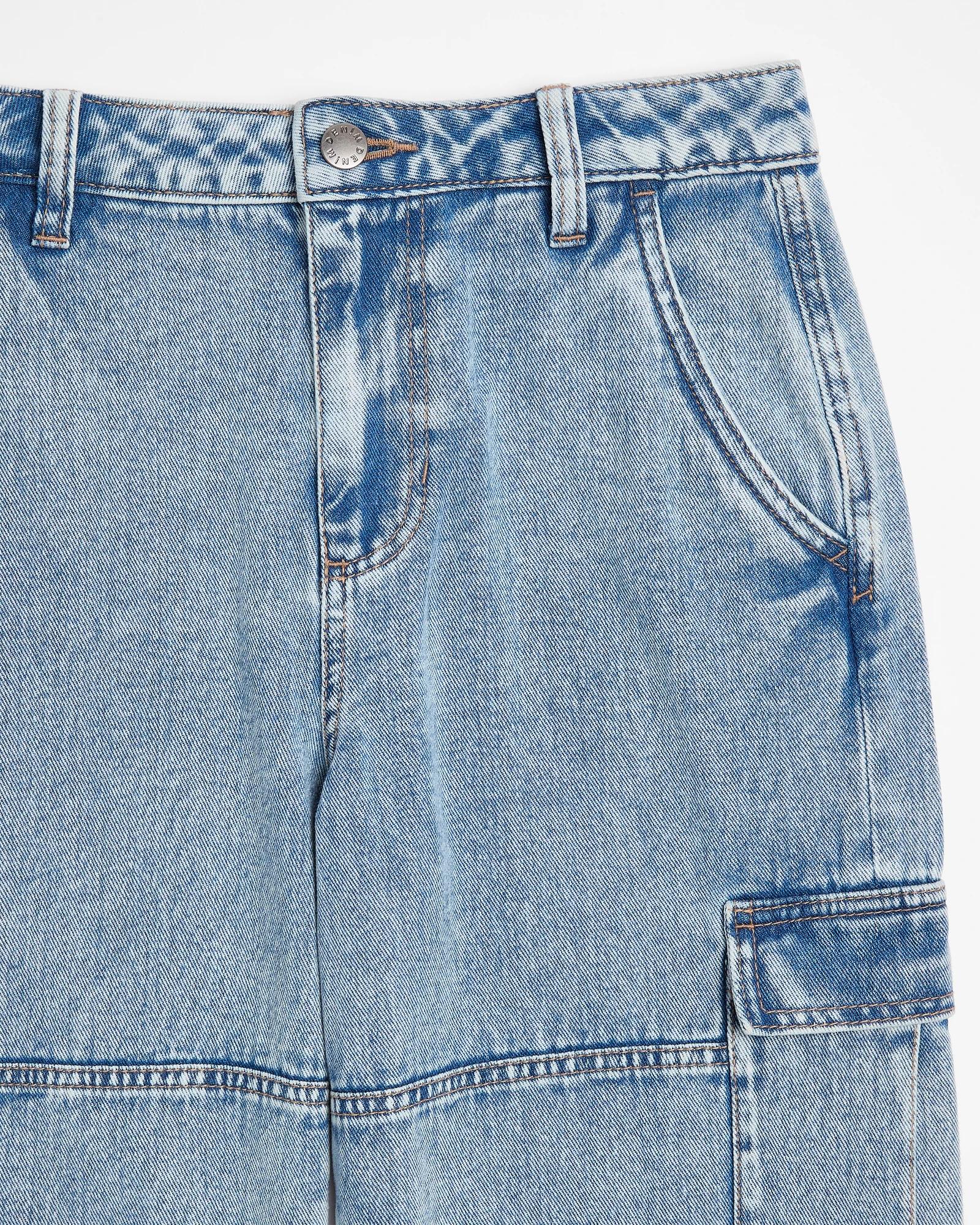 5 Target Wide Leg Cargo Denim Jeans LIGHT WASH, 5 of 5