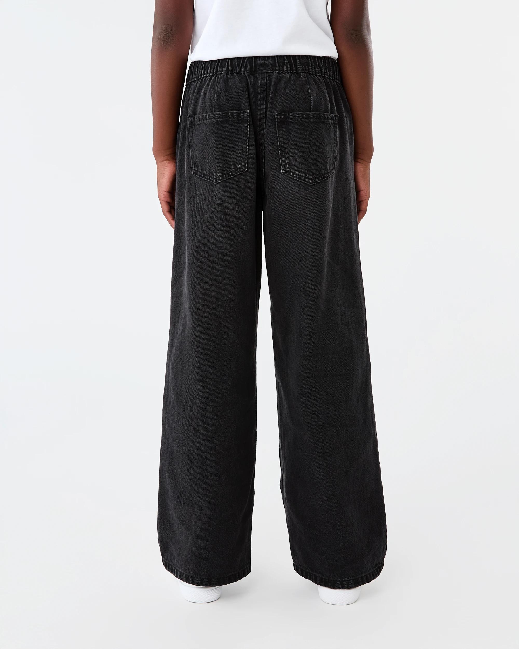 2 Wide Leg Elastic Jeans Blk Denim, 2 of 7