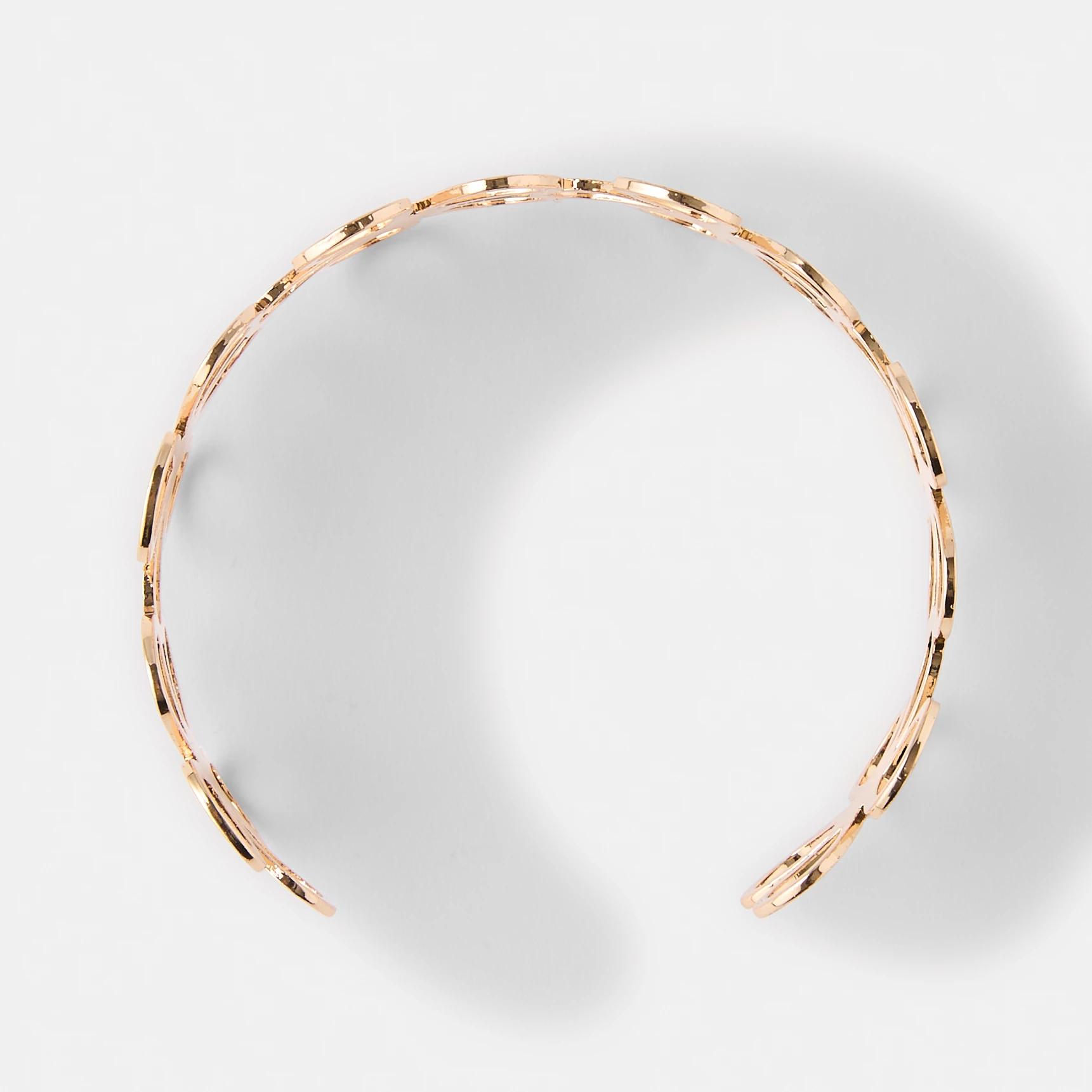2 Cutout Flower Cuff - Gold Tone Gold, 2 of 4