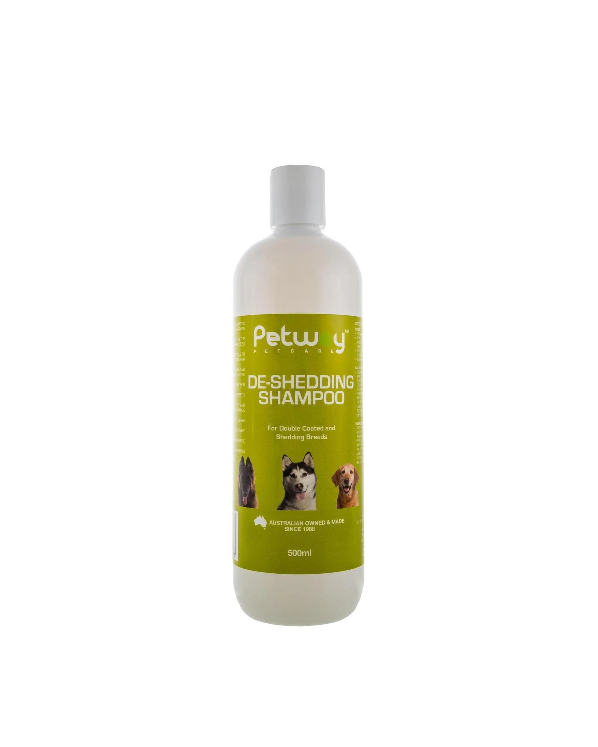 1 Petway Petcare De-Shedding Dog Grooming Shampoo 500ml, 1 of 1