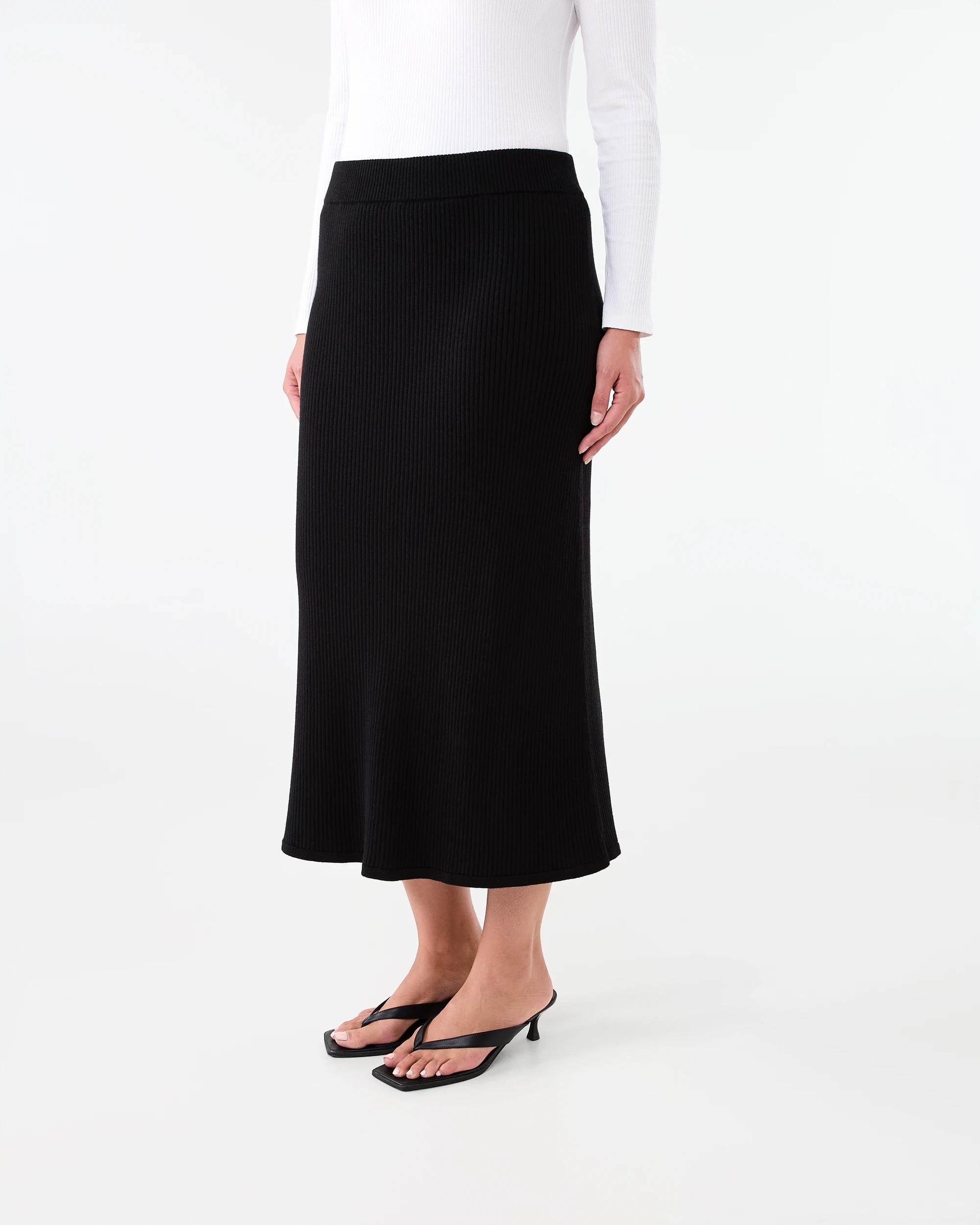 2 Rib True Knit Skirt Black, 2 of 4