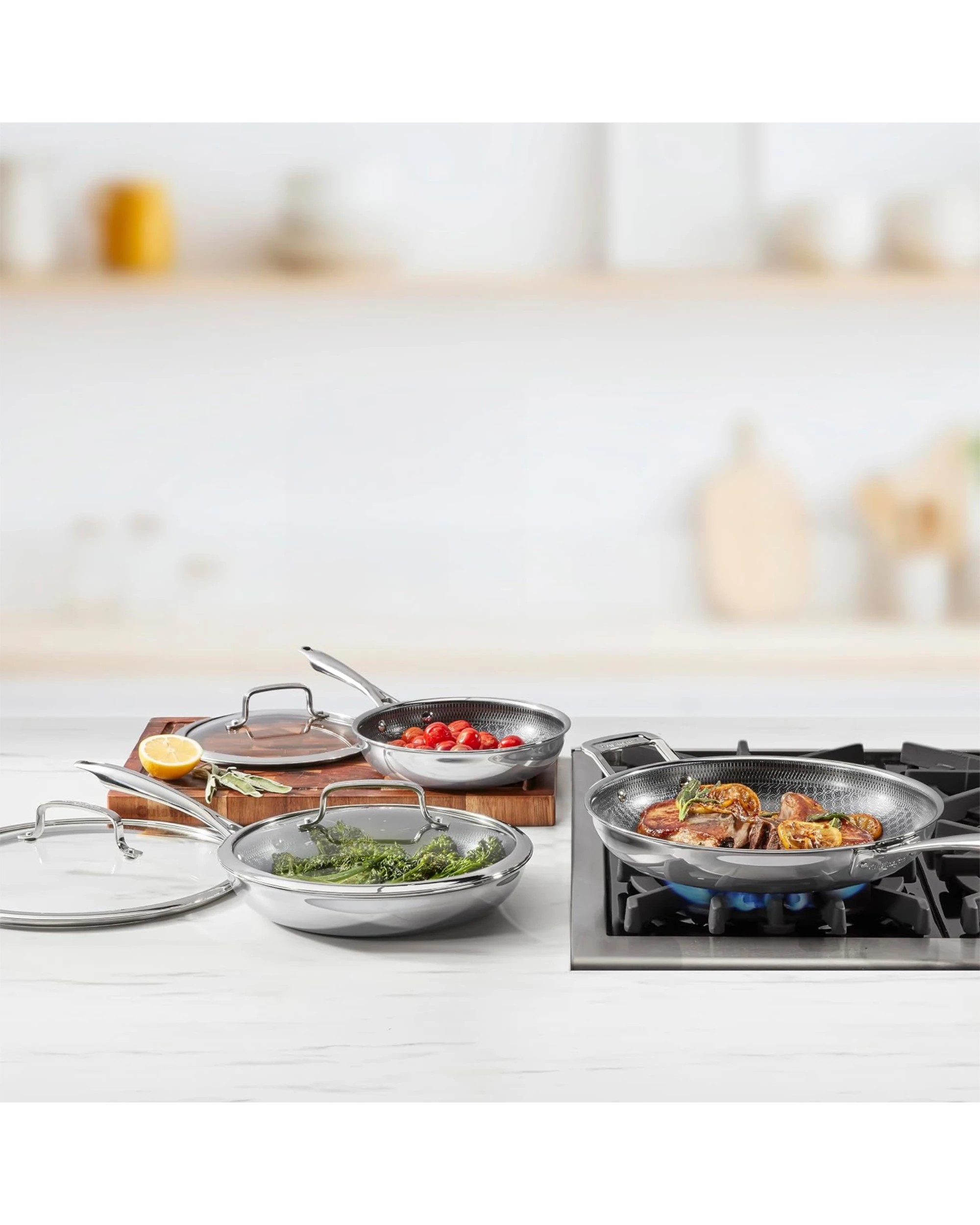 2 Cuisinart 6pc FusionElite Nonstick Triple-Ply Stainless Steel Frying Pan - Black, 2 of 3